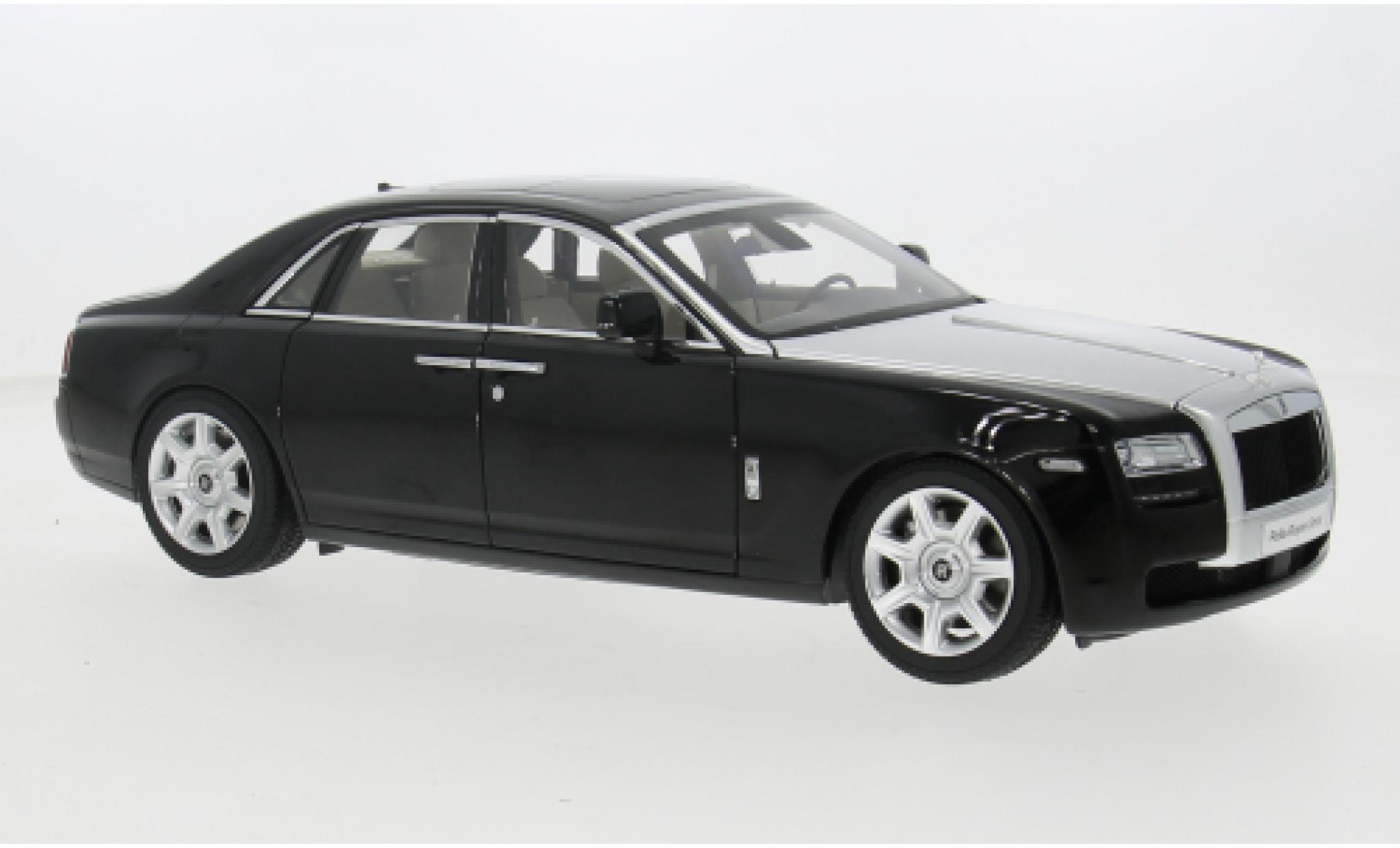 Rolls Royce Ghost 1/18 Kyosho schwarz/silber 2009 1:18 modellino in miniatura