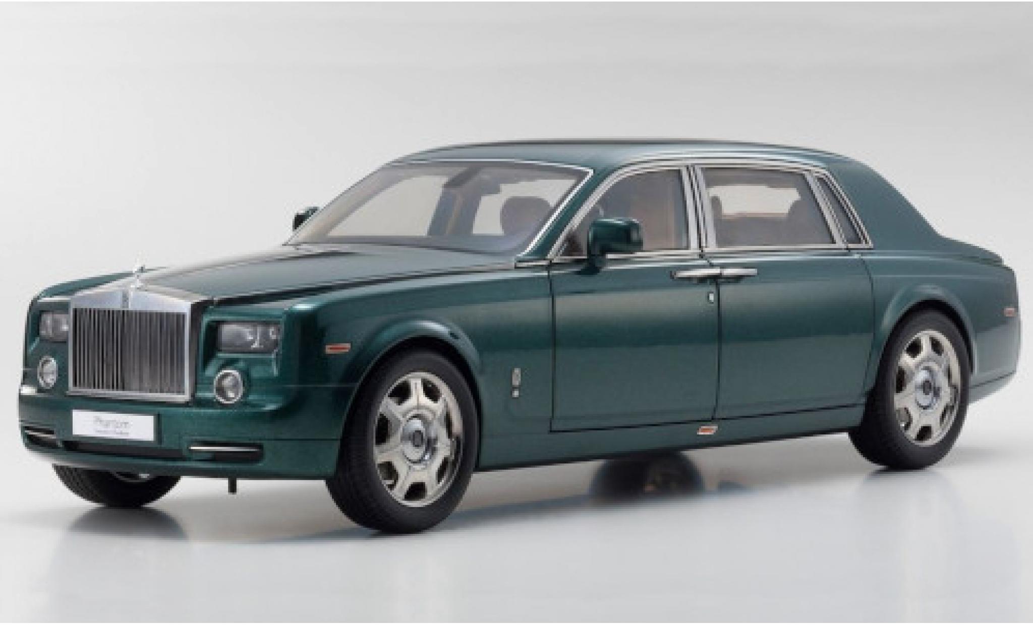 Rolls Royce Phantom 1/18 Kyosho EWB metallico verde 2003 modellino in miniatura