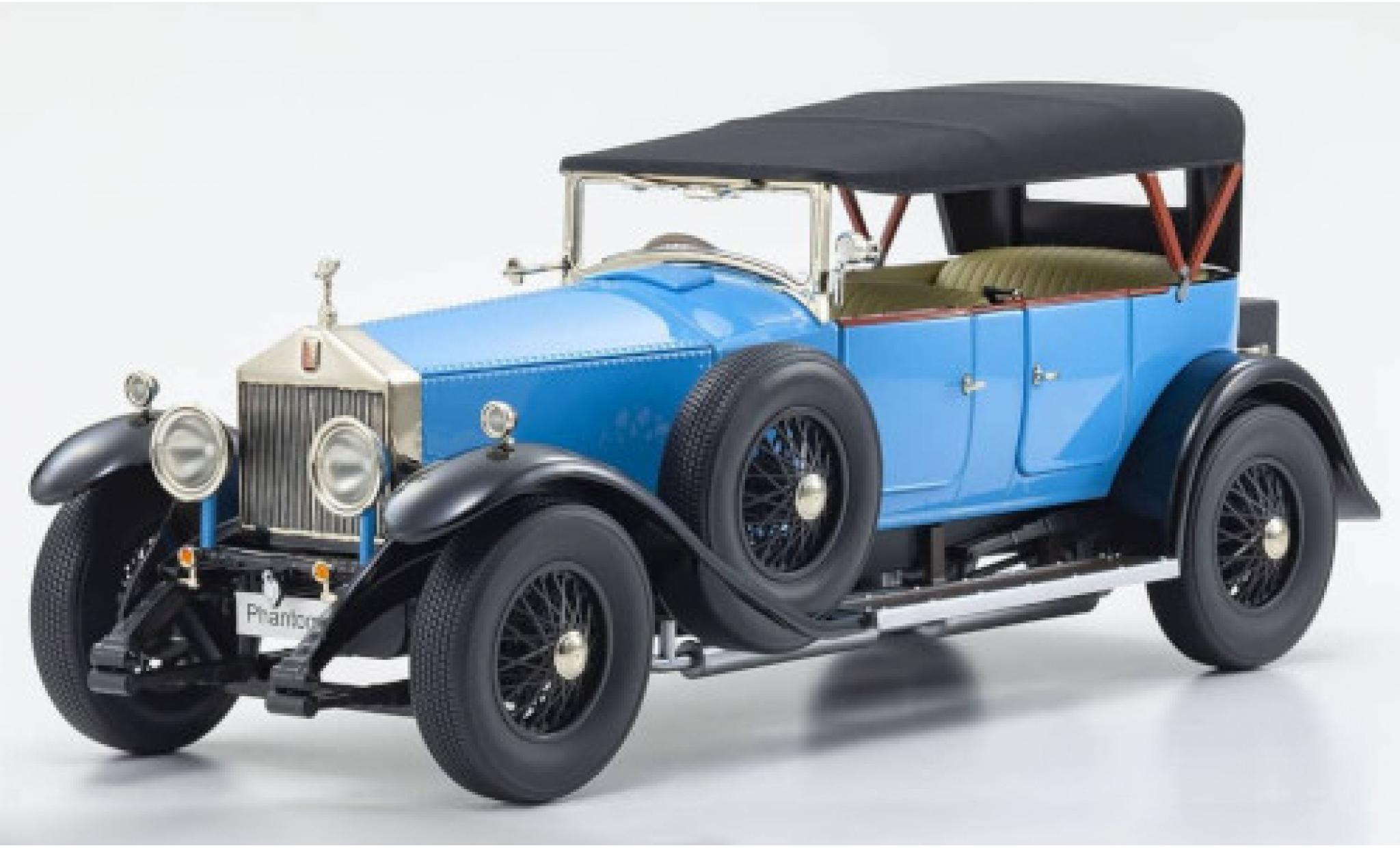 Rolls Royce Phantom 1/18 Kyosho I blu RHD Verdeck détachable Persenning couché avec modellino in miniatura