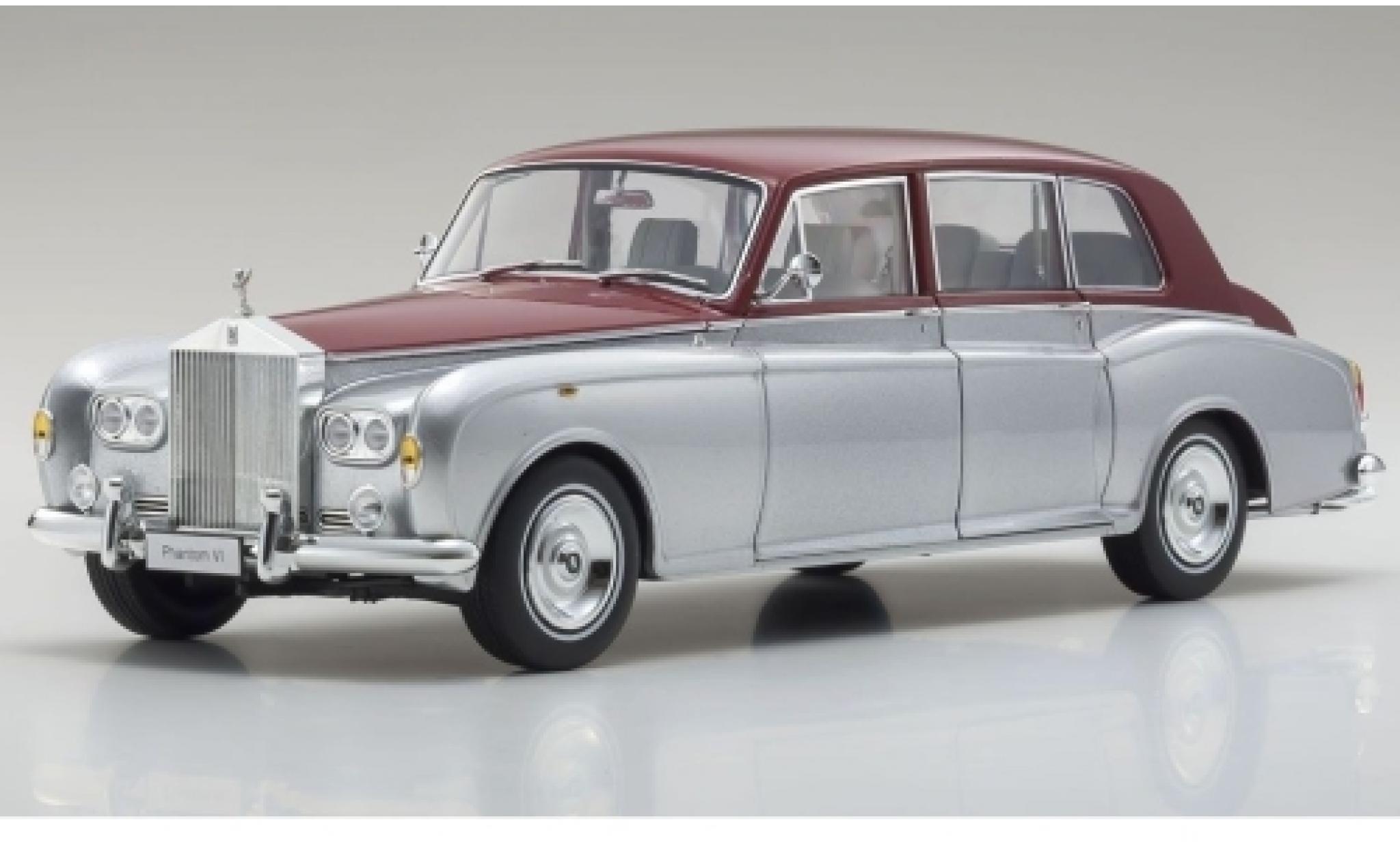 Rolls Royce Phantom 1/18 Kyosho VI grigio/rosso RHD modellino in miniatura