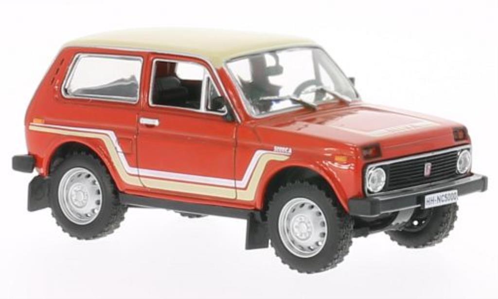 Lada Niva 1/43 WhiteBox California rosso/beige 1981 modellino in miniatura