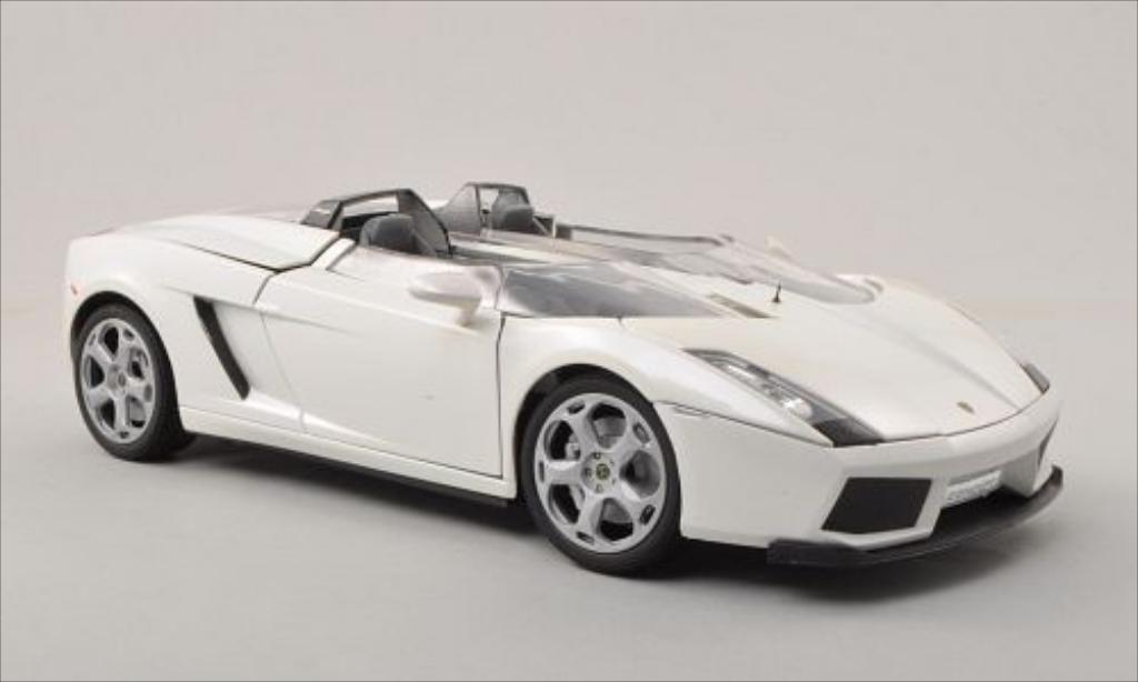 Lamborghini Concept 1/18 Motormax S metallico bianco modellino in miniatura