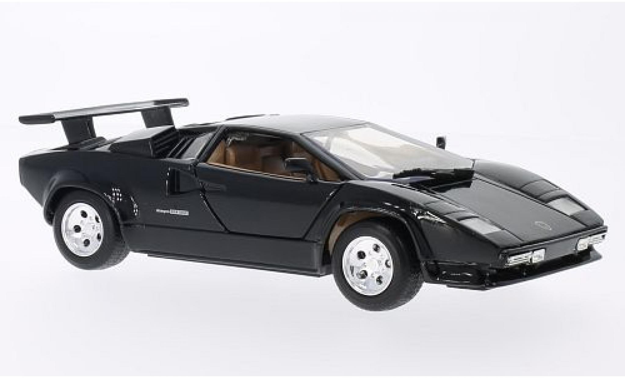 Lamborghini Countach 1/24 Motormax schwarz 1:24 modellino in miniatura