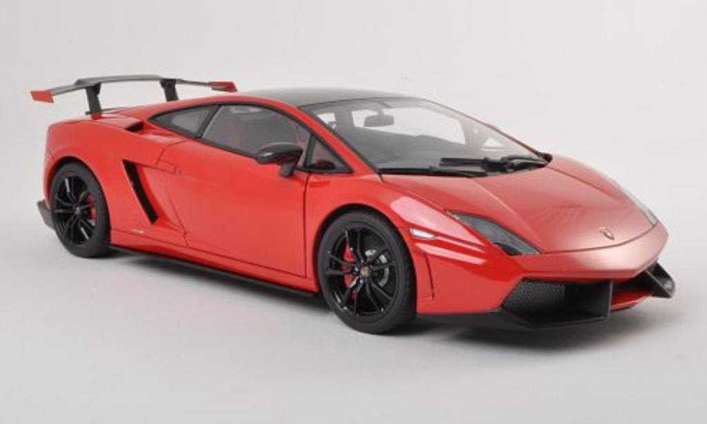 Lamborghini Gallardo 1/18 Autoart LP570 Supertrofeo Stradale rosso/nero 2011 modellino in miniatura
