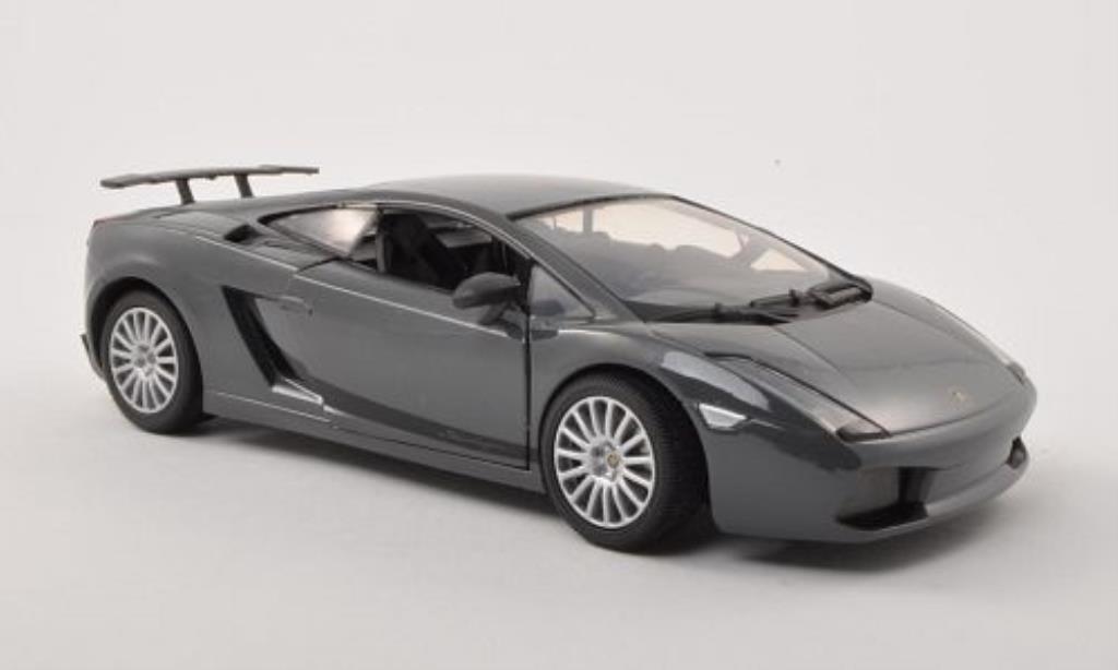 Lamborghini Gallardo Superleggera 1/24 Motormax Superleggera grigio/nero modellino in miniatura