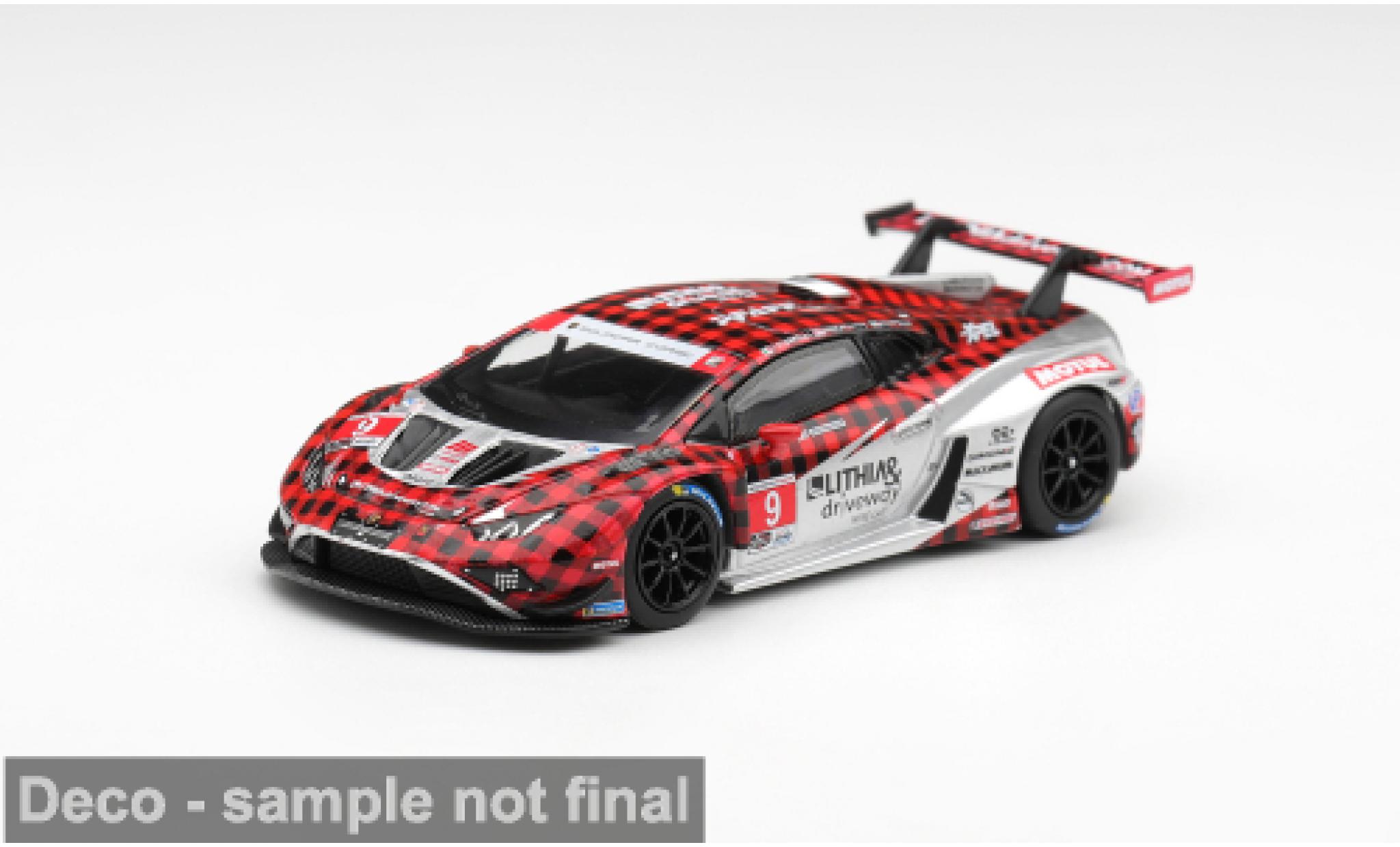 Lamborghini Huracan 1/64 Mini GT GT3 EVO 2 IMSA WeatherTech SportsCar Championship 2025 Pfaff Motorsports #9 1:64 modellini auto