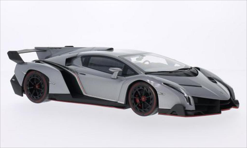 Lamborghini Veneno 1/18 Kyosho metallico grigio/rosso modellino in miniatura