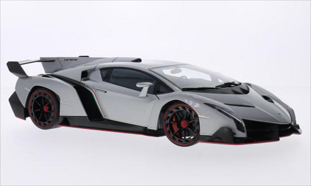 Lamborghini Veneno 1/18 Autoart Showcar Salon Genf metallico grigio 2013 modellino in miniatura