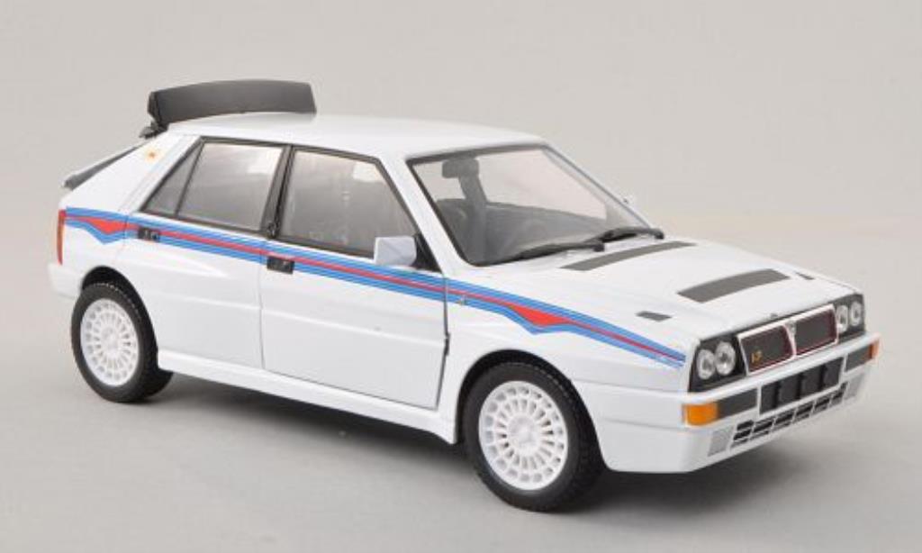 Lancia Delta 1/24 Burago HF Integrale EVO 2 bianco mit Dekor modellino in miniatura