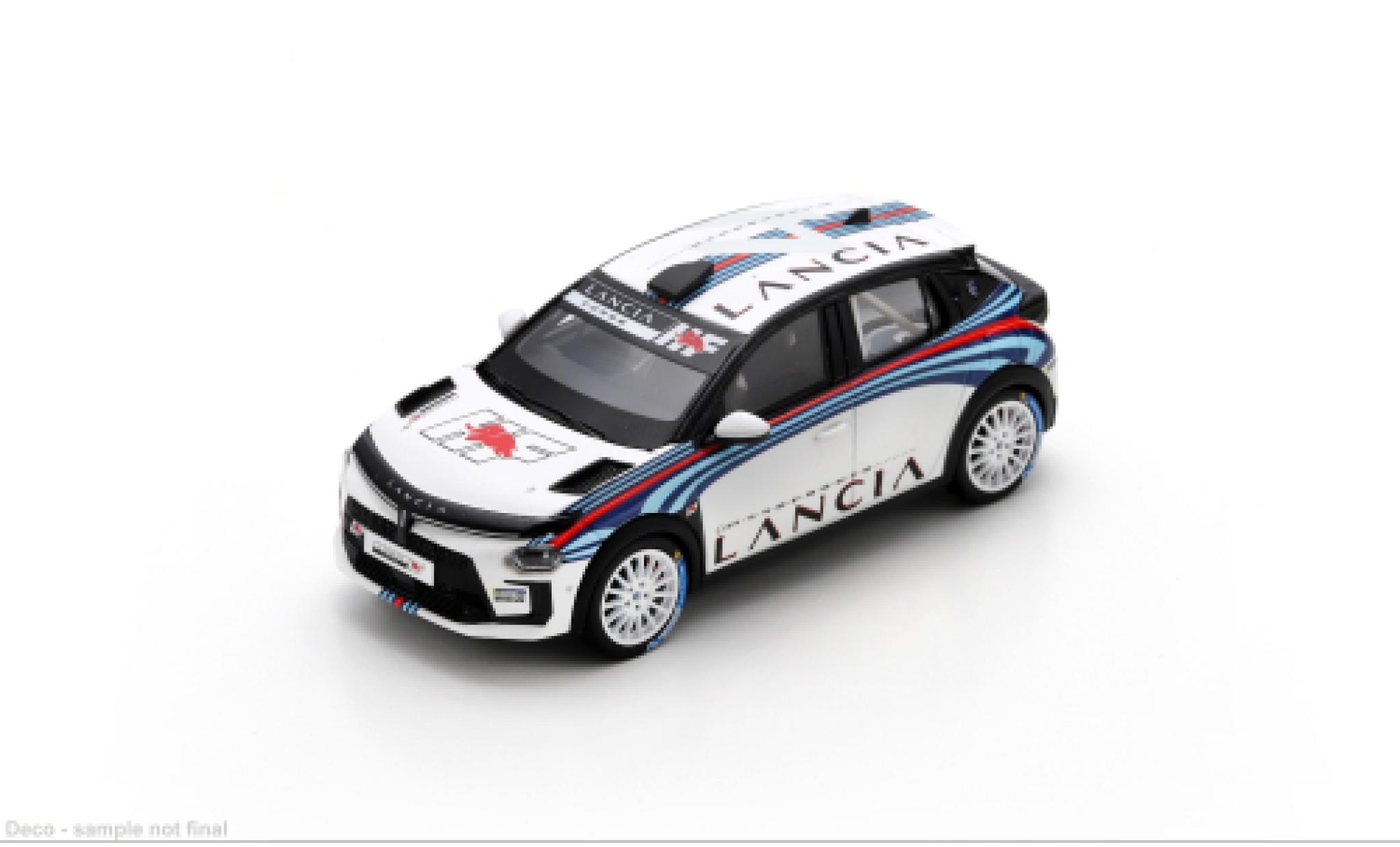 Lancia Ypsilon 1/43 Spark HF Rally4 Presentation weiss/Dekor 1:43 modellino in miniatura