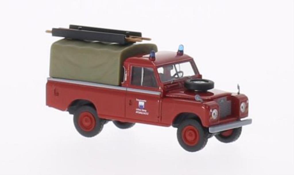 Land Rover 109 1/87 Brekina Plane Feuerwehr Littau Berg (CH) modellino in miniatura