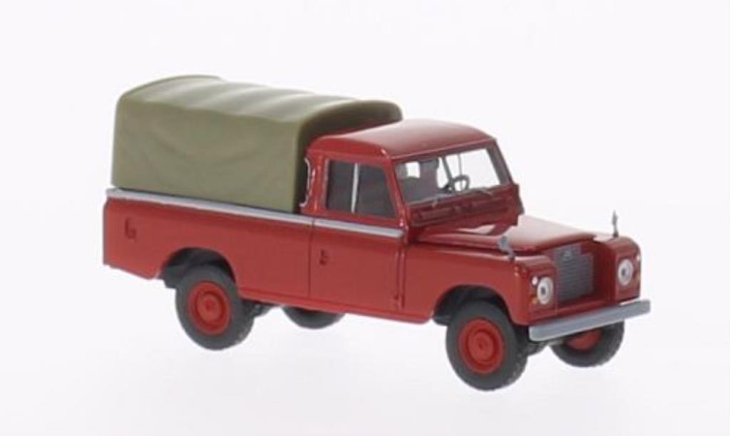 Land Rover 109 1/87 Brekina Plane rosso mit Plane modellino in miniatura