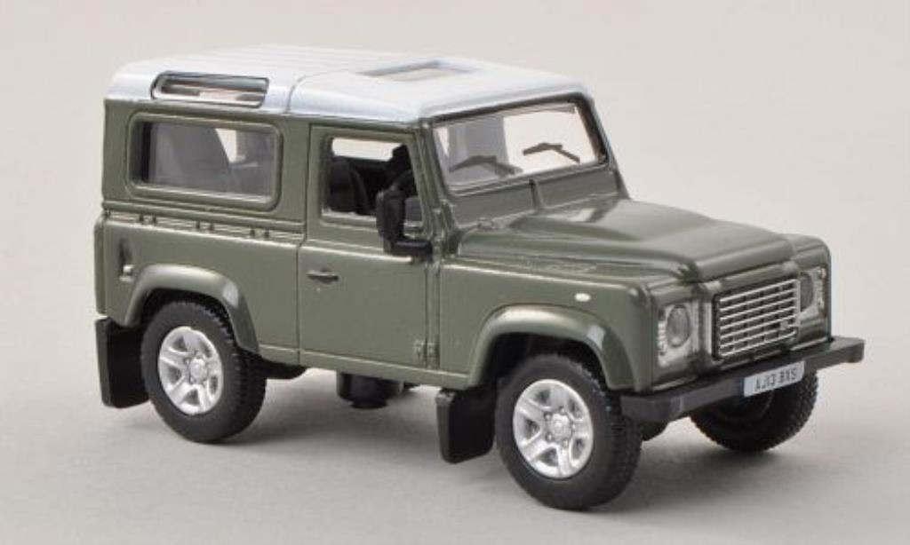 Land Rover Defender 1/76 Oxford 90 Station Wagon grigio/bianco modellino in miniatura