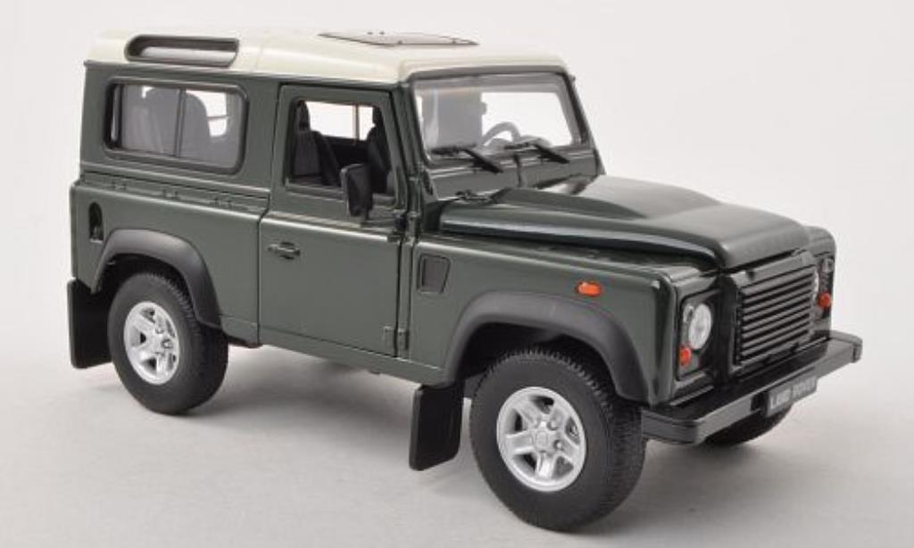 Land Rover Defender 1/24 Welly grun/bianco modellino in miniatura
