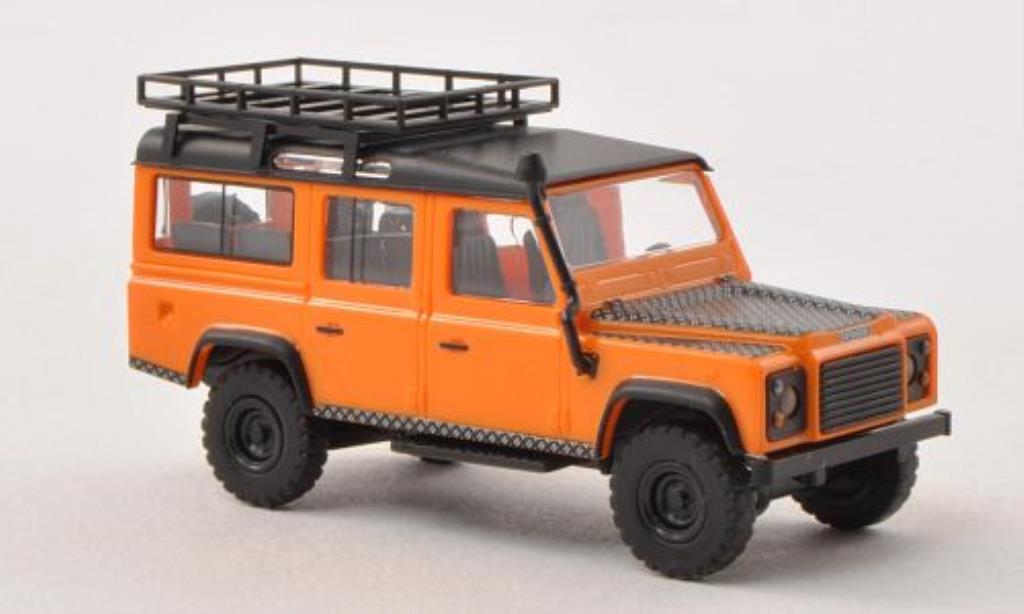 Land Rover Defender 1/87 Busch orange/matt-nero 1983 modellino in miniatura