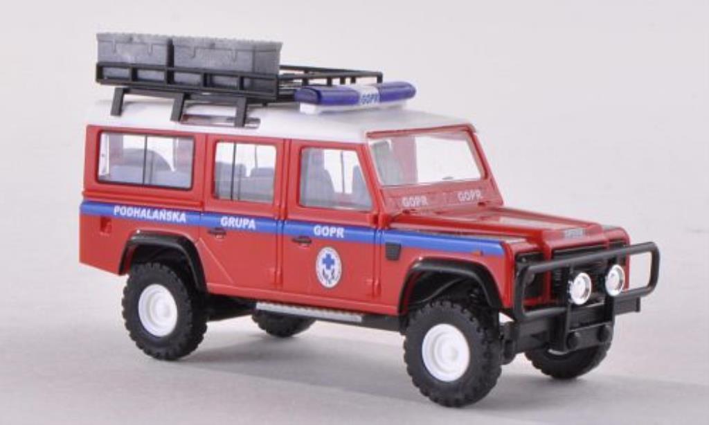 Land Rover Defender 1/87 Busch Podhalanska Grupa GOPR - Bergrettung Polen modellino in miniatura