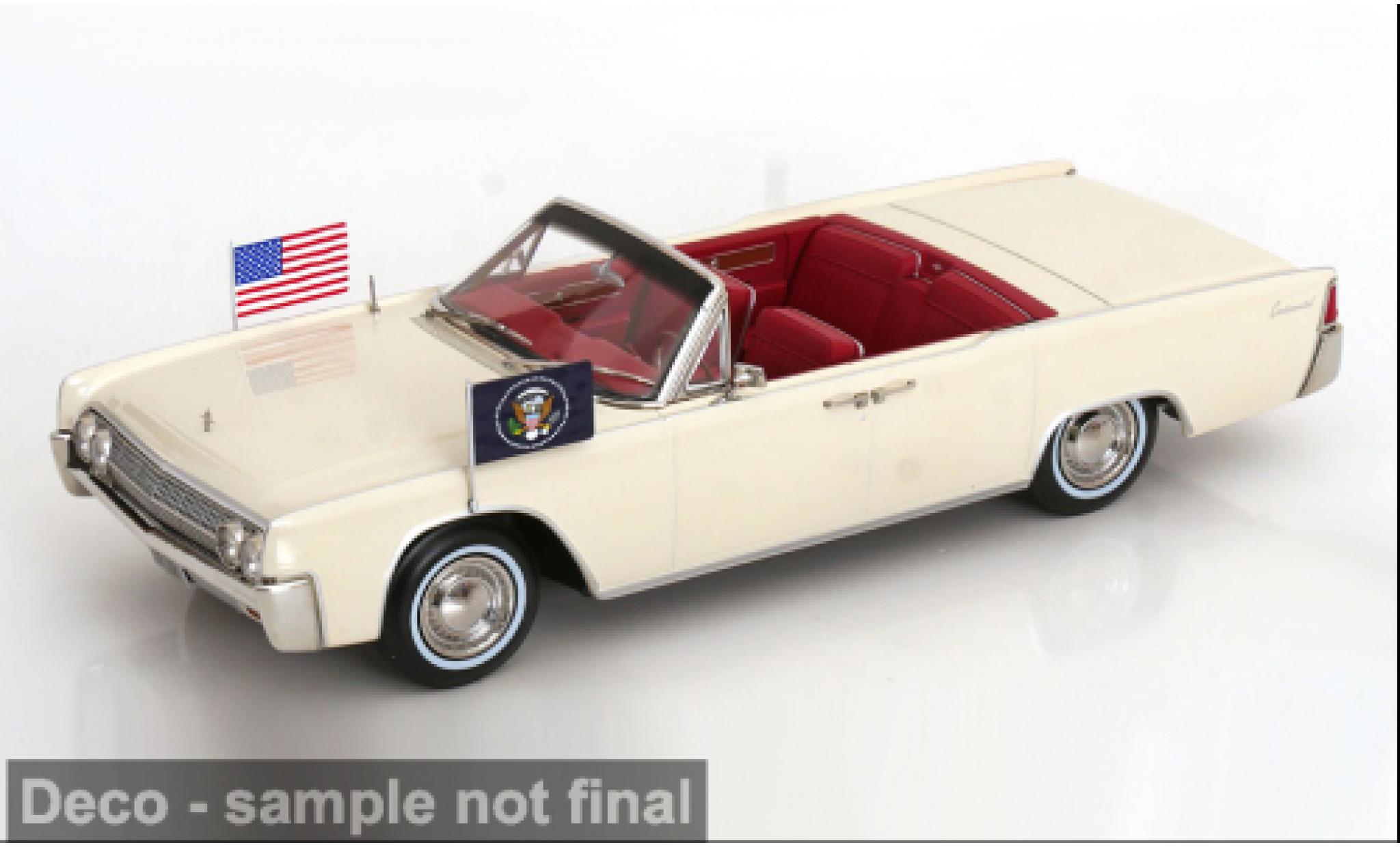 Lincoln Continental 1/18 KK Scale Convertibile weiss/rot 1963 John F. Kennedy 1:18 modellini auto