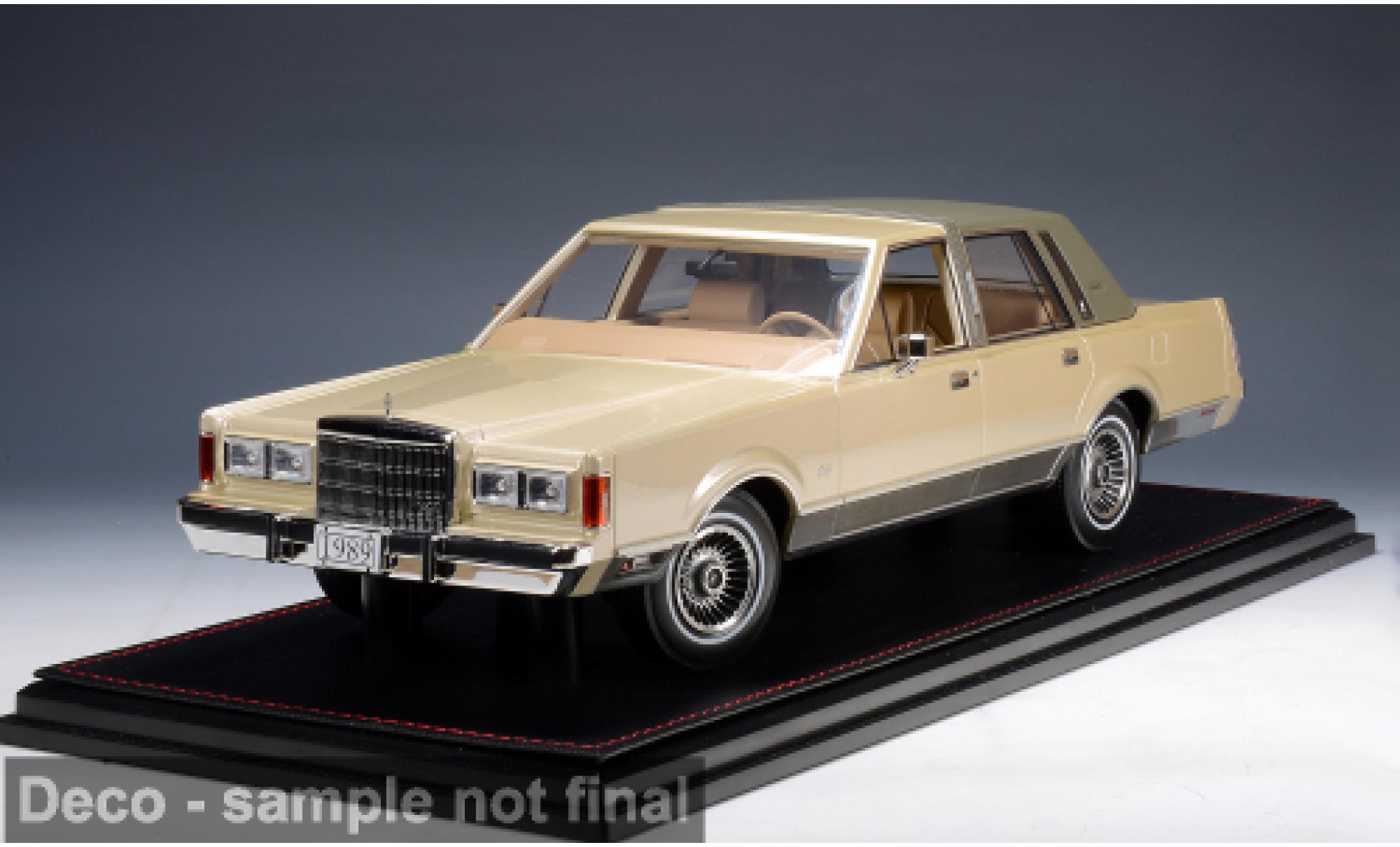 Lincoln Town Car 1/18 GLM beige 1989 1:18 modellini auto