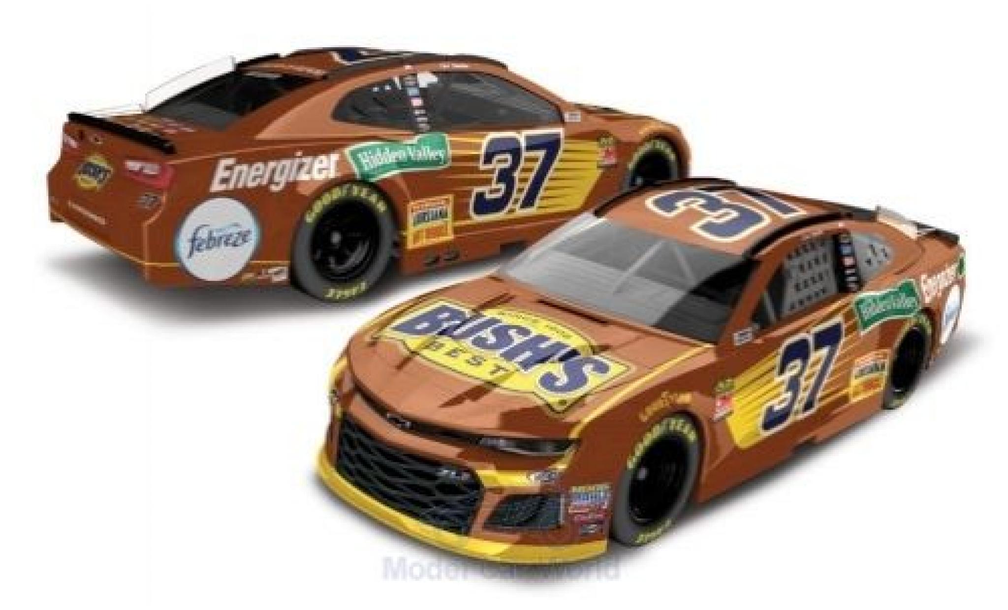 Chevrolet Camaro 1/64 Lionel Racing ZL1 No.37 jtg Daugherty Racing Bushs Beans Nascar 2018 C.Buescher modellino in miniatura