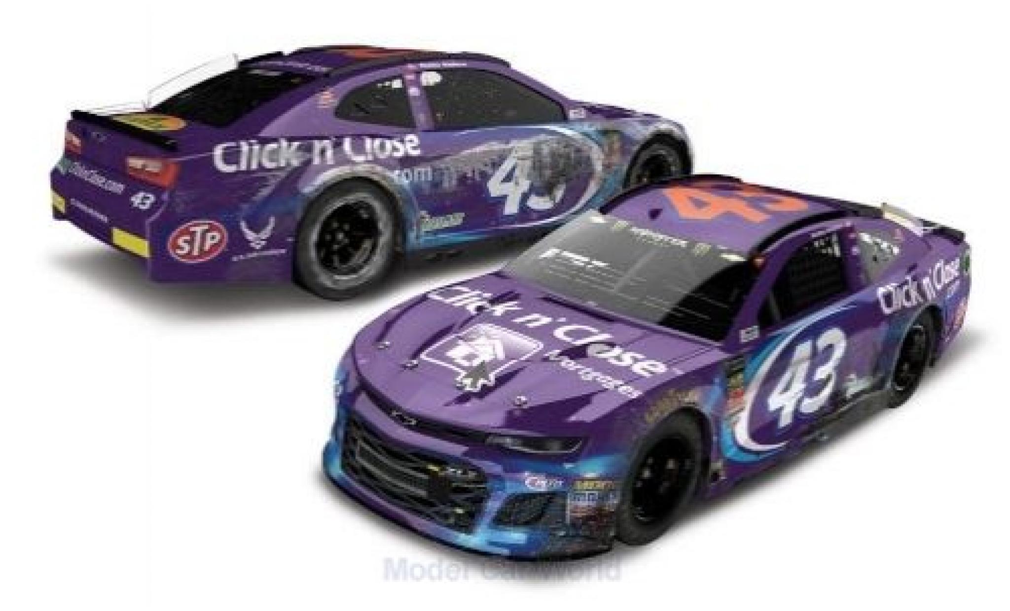 Chevrolet Camaro 1/64 Lionel Racing ZL1 No.43 Richard Petty Motorsports Click n Close Nascar 2018 D.Wallace Jr. modellino in miniatura