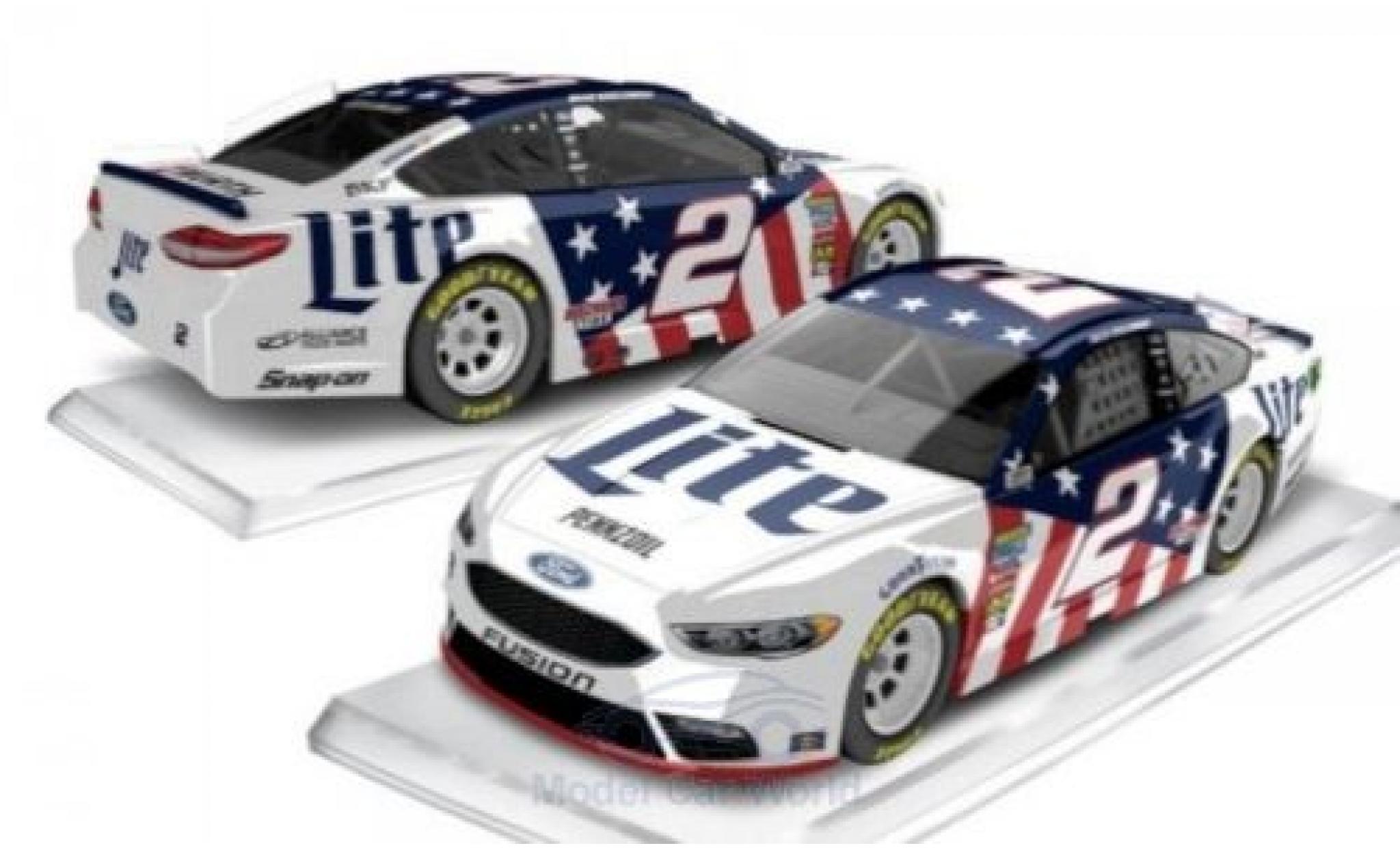 Ford Fusion 1/64 Lionel Racing No.2 Team Penske Miller Lite Nascar 2018 B.Keselowski modellino in miniatura