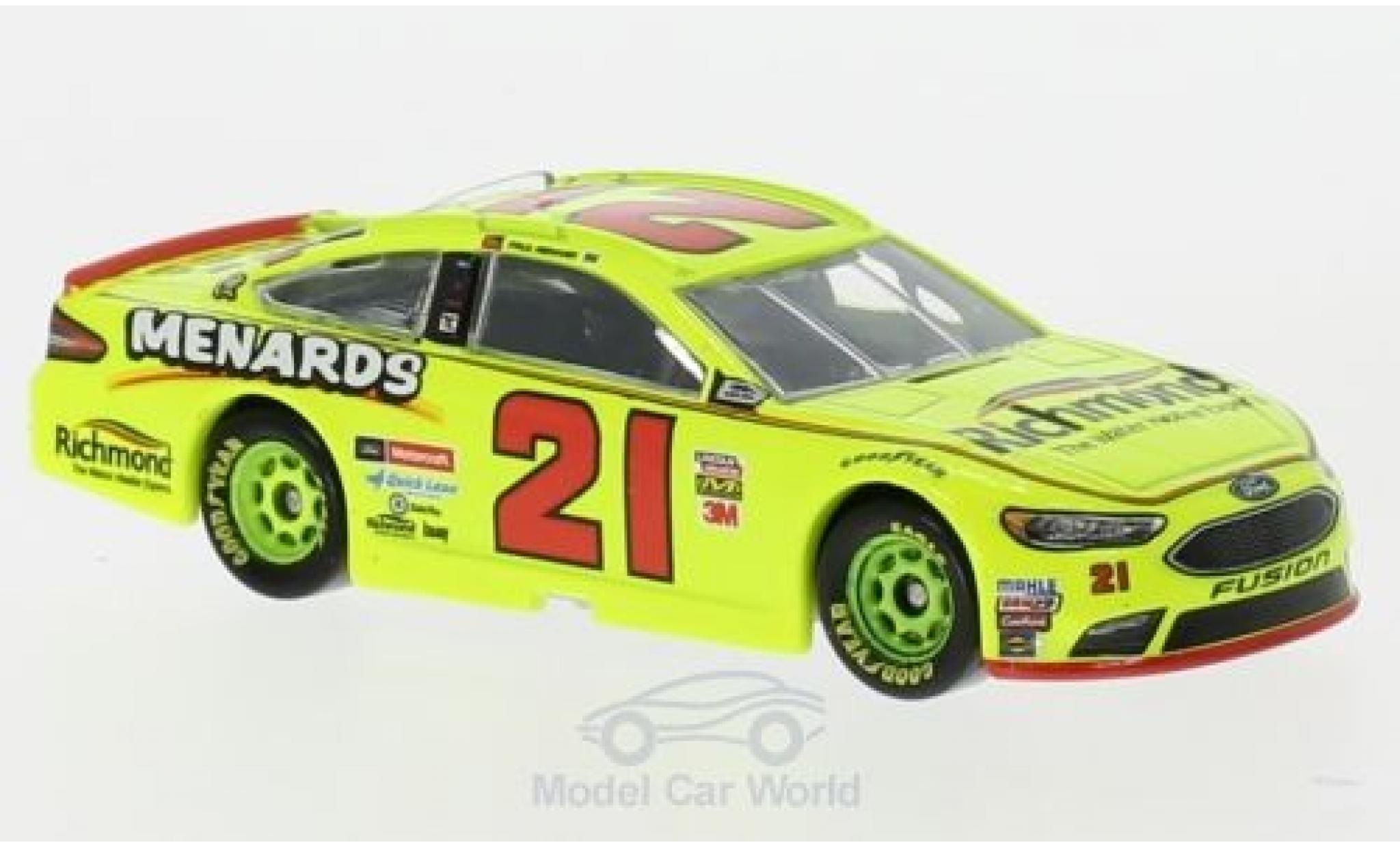 Ford Fusion 1/64 Lionel Racing No.21 21 Wood Brossohers Menards Nascar 2018 P.Menard modellino in miniatura