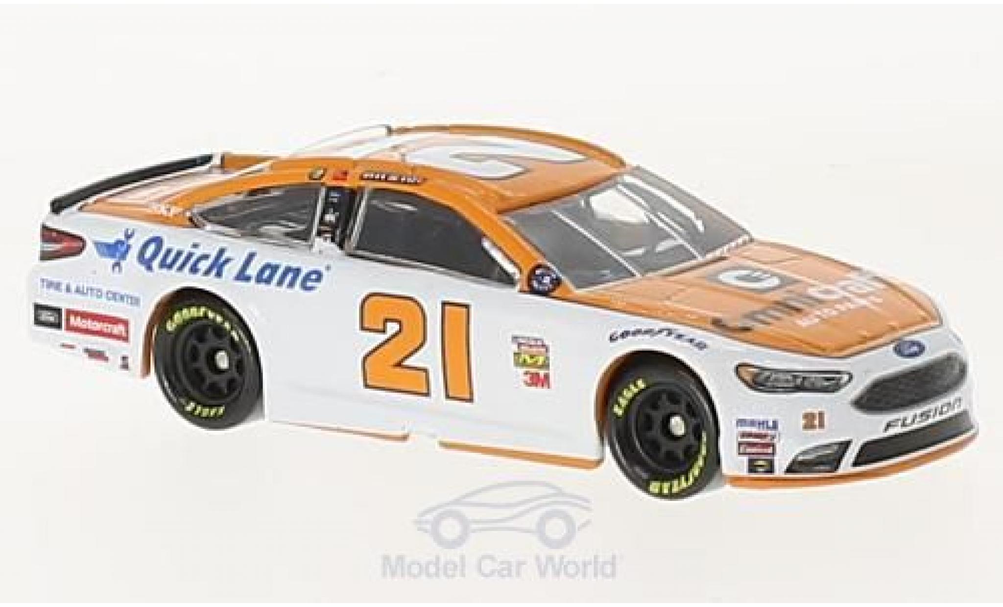 Ford Fusion 1/64 Lionel Racing No.21 Wood 21brossohers Omnicraft Nascar 2017 R.Blaney ohne Vitrine modellino in miniatura