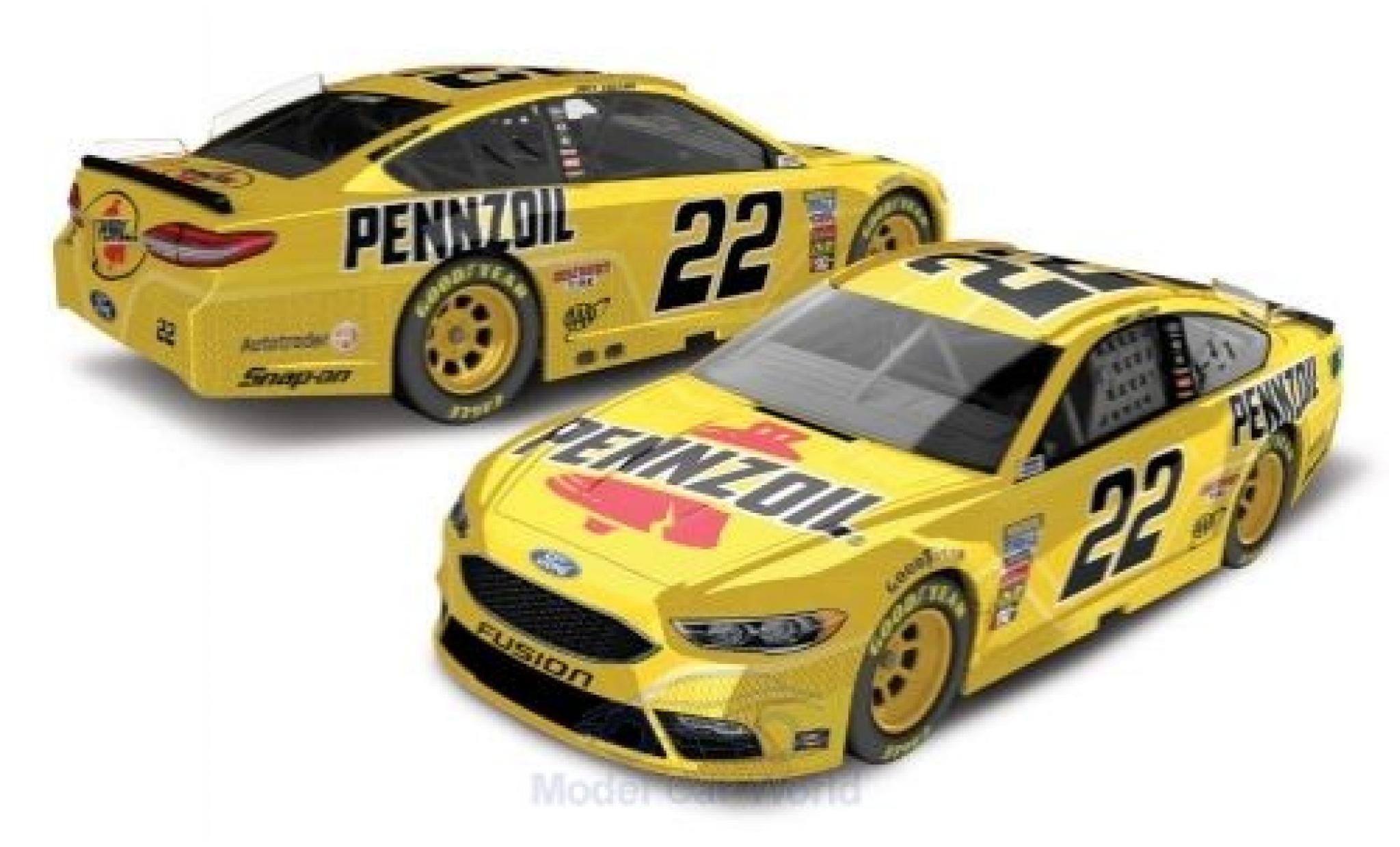 Ford Fusion 1/64 Lionel Racing No.22 Team Penske Pennzoil Nascar 2018 J.Logano modellino in miniatura