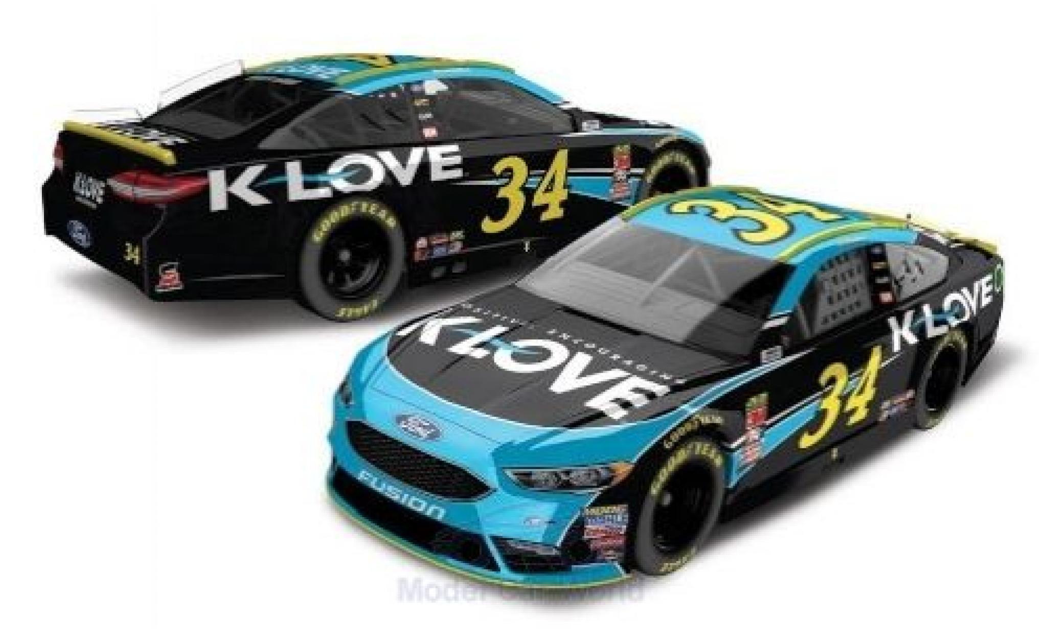 Ford Fusion 1/64 Lionel Racing No.34 FrontRow Motorsports K-Love Nascar 2018 M.McDowell modellino in miniatura