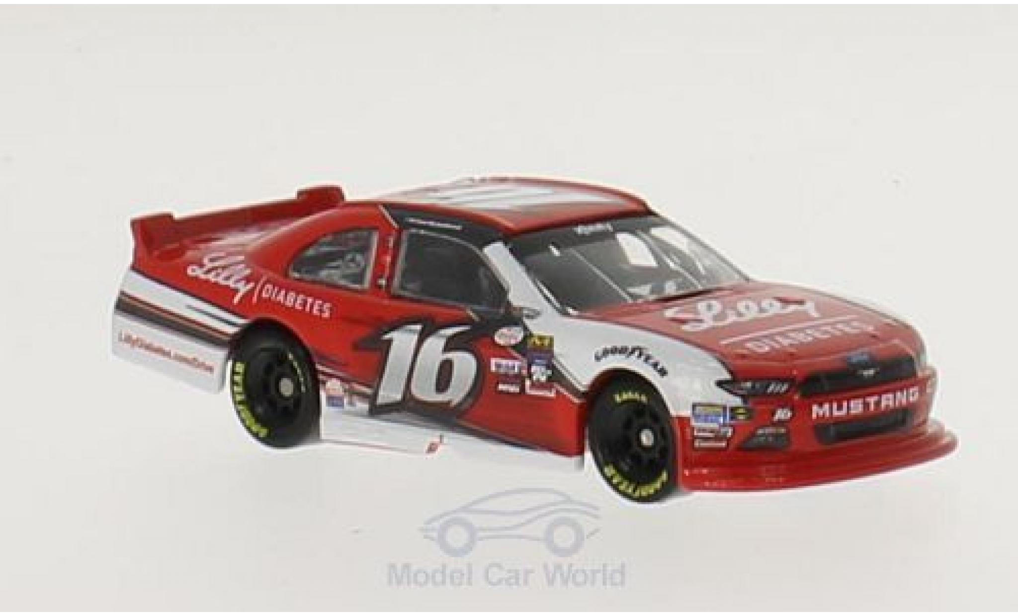 Ford Mustang 1/64 Lionel Racing No.16 Roush Fenway Racing Lilly Diabetes Nascar Xfinity Series 2016 R.Reed modellino in miniatura