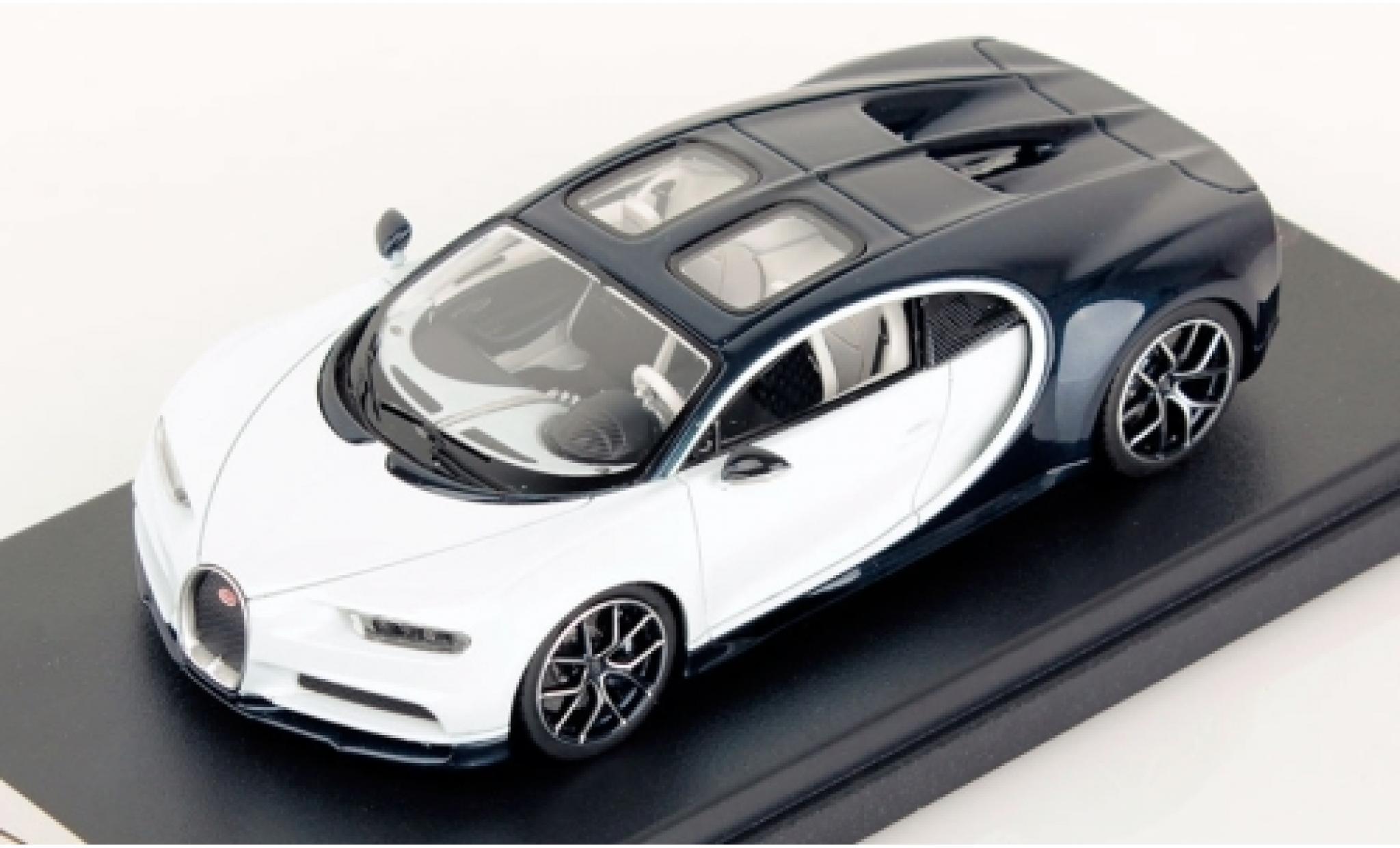 Bugatti Chiron 1/43 Look Smart Sky View bianco/metallico blu 2018 modellino in miniatura