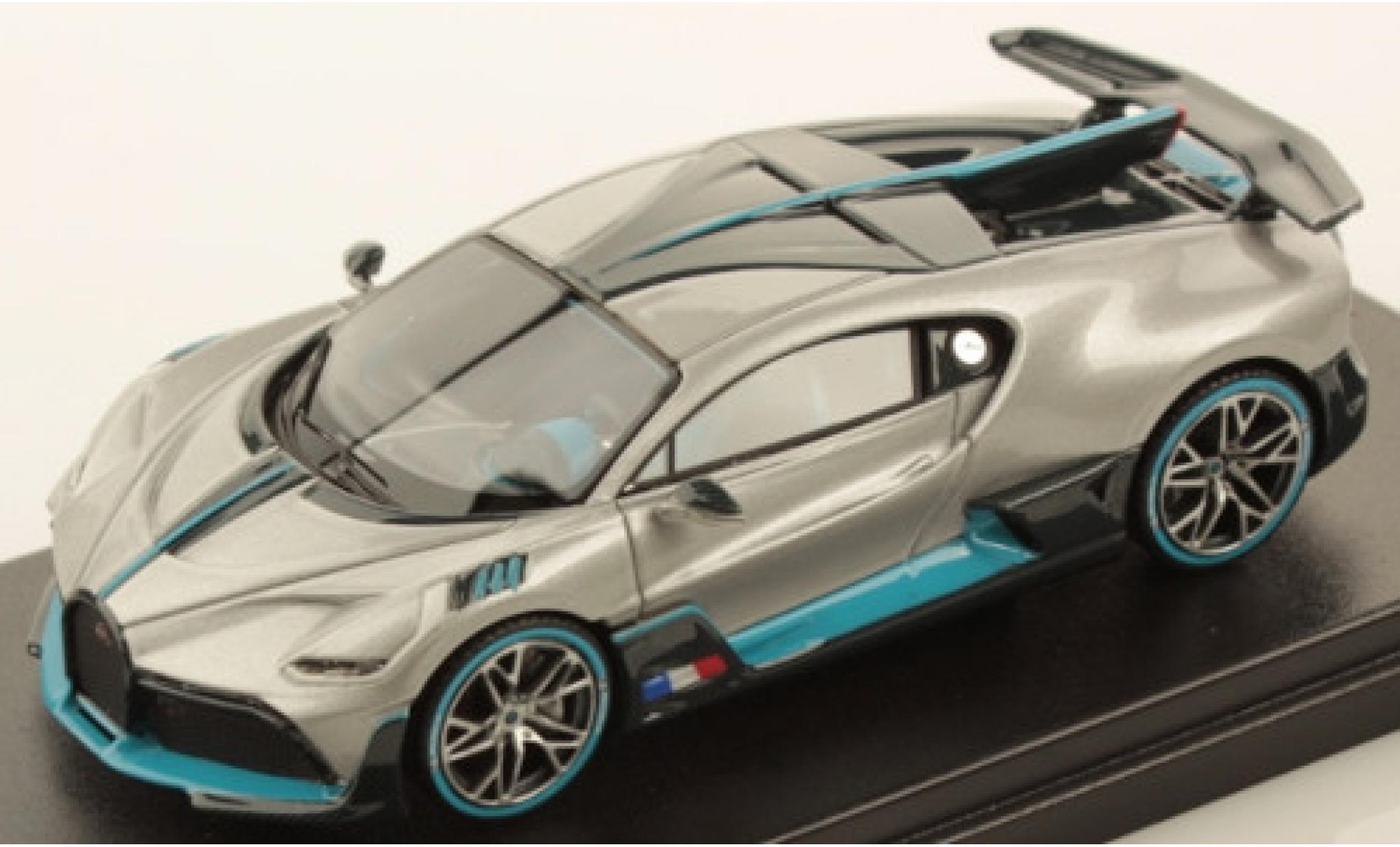 Bugatti Divo 1/43 Look Smart metallico grigio/Dekor 2018 modellino in miniatura