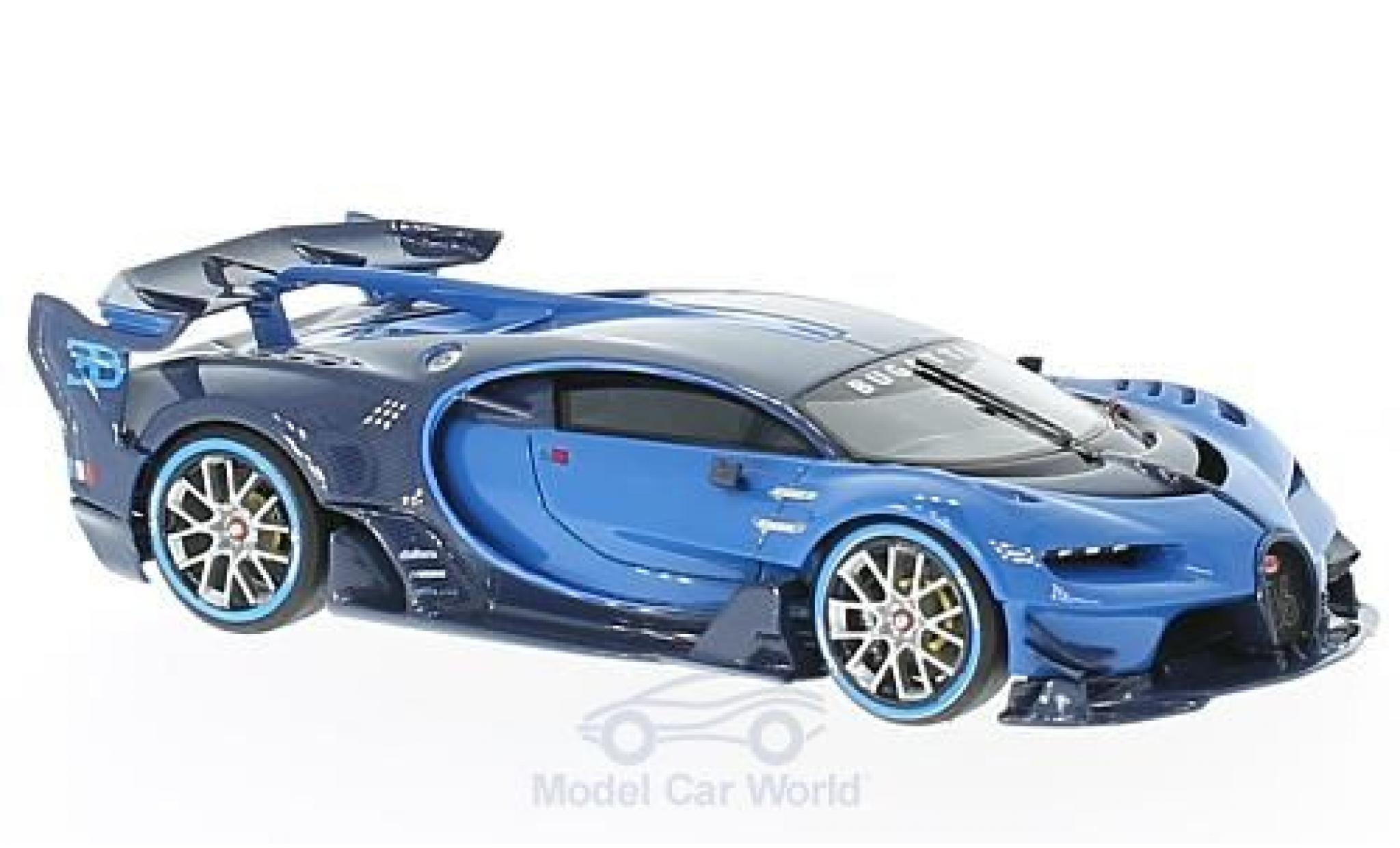 Bugatti Vision 1/43 Look Smart Gran Turismo blu/blu 2015 IAA Frankfurt modellino in miniatura