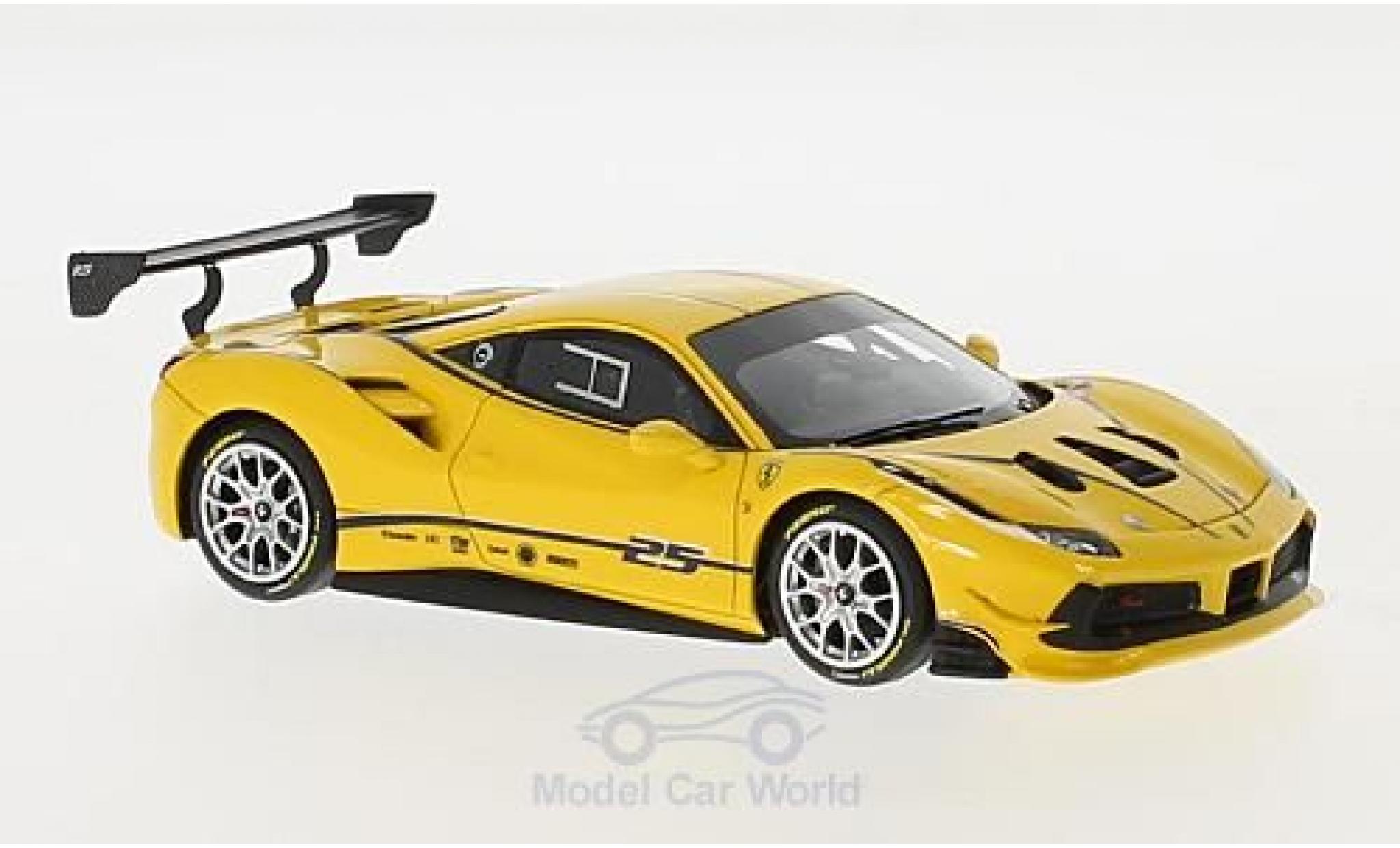 Ferrari 488 1/43 Look Smart Challenge giallo/Dekor modellino in miniatura
