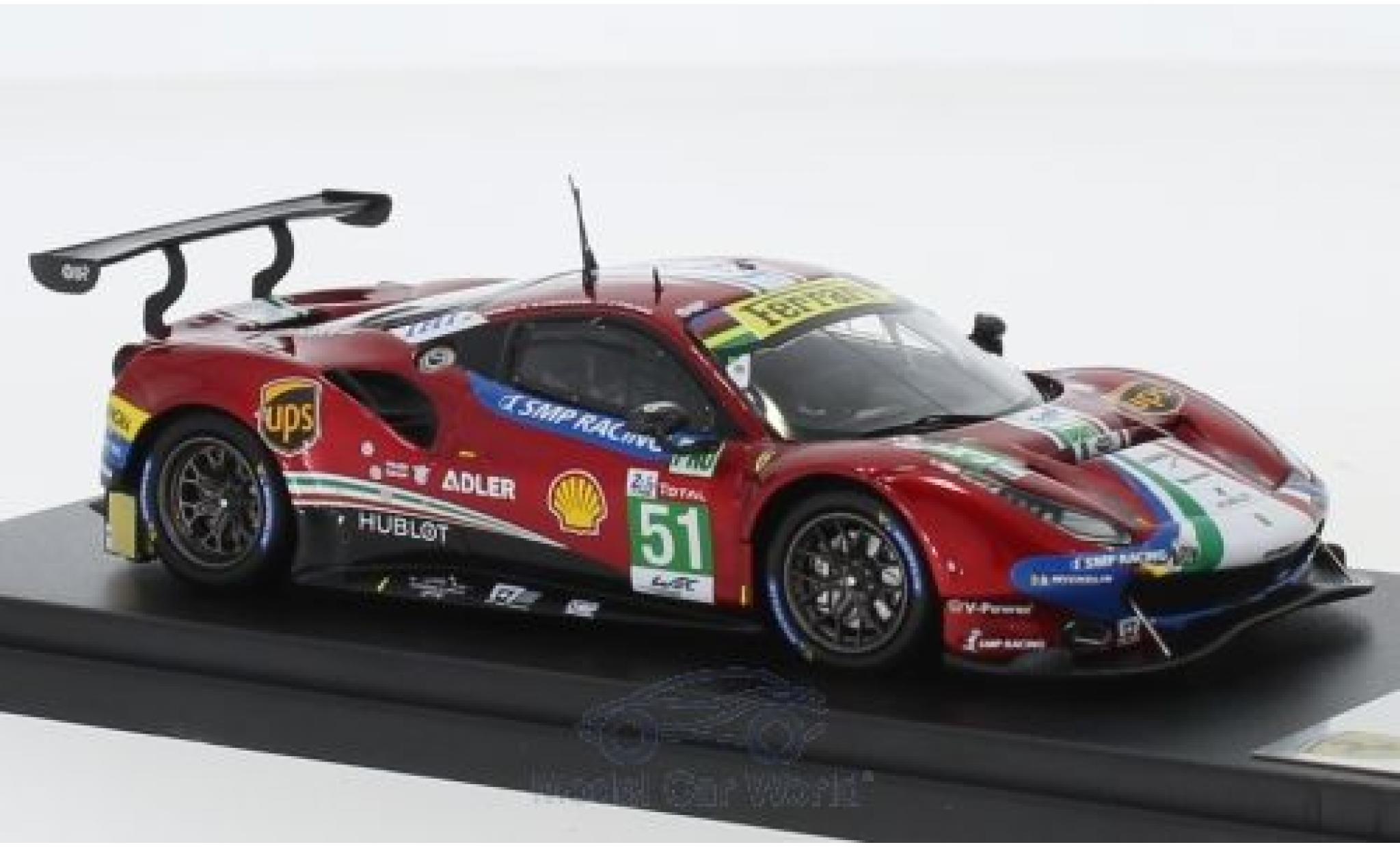 Ferrari 488 1/43 Look Smart GTE Evo No.51 AF Corse 24h Le Mans 2018 A.Pier Guidi/J.Calado/D.Serra modellino in miniatura