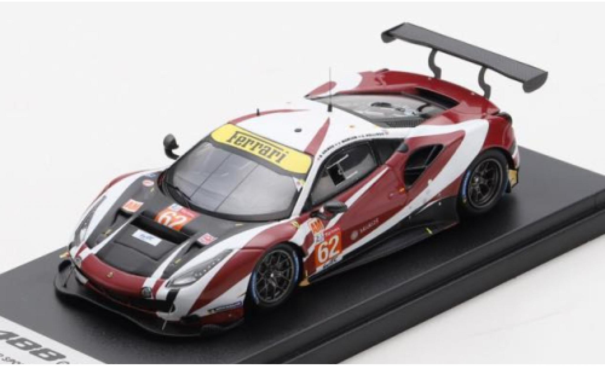 Ferrari 488 1/43 Look Smart GTE EVO No.62 Red River Sport 24h Le Mans 2020 B.Grimes/C.Hollings/J.Mowlem modellino in miniatura