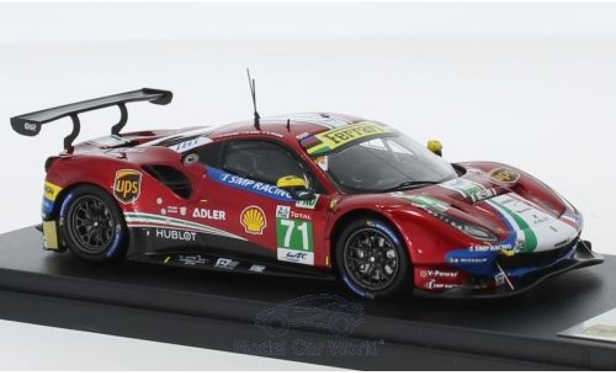 Ferrari 488 1/43 Look Smart GTE Evo No.71 AF Corse 24h Le Mans 2018 D.Rigon/S.Bird/M.Molina modellino in miniatura
