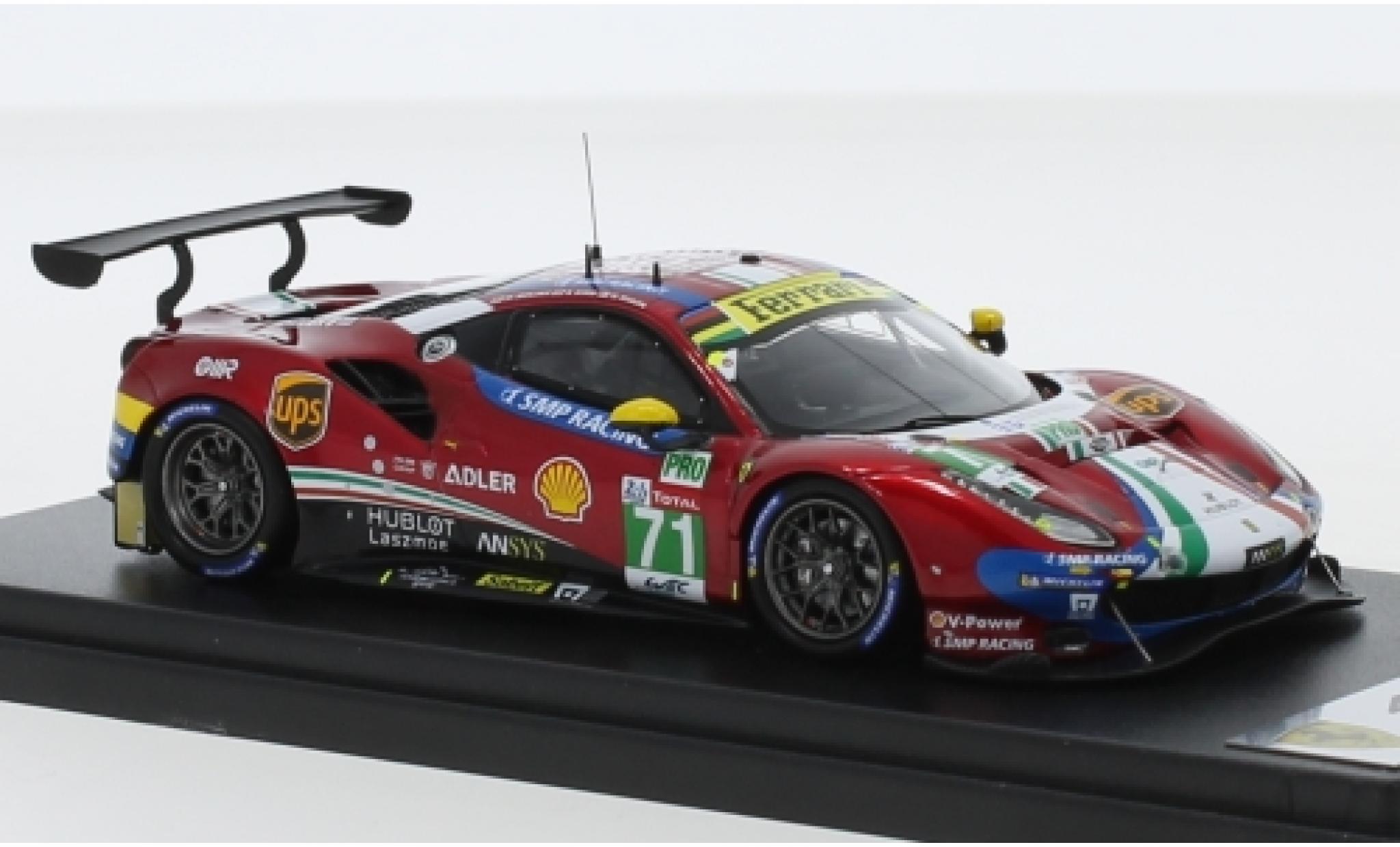 Ferrari 488 1/43 Look Smart GTE Evo No.71 AF Corse - SMP Racing 24h Le Mans 2019 D.Rigon/S.Bird/M.Molina modellino in miniatura