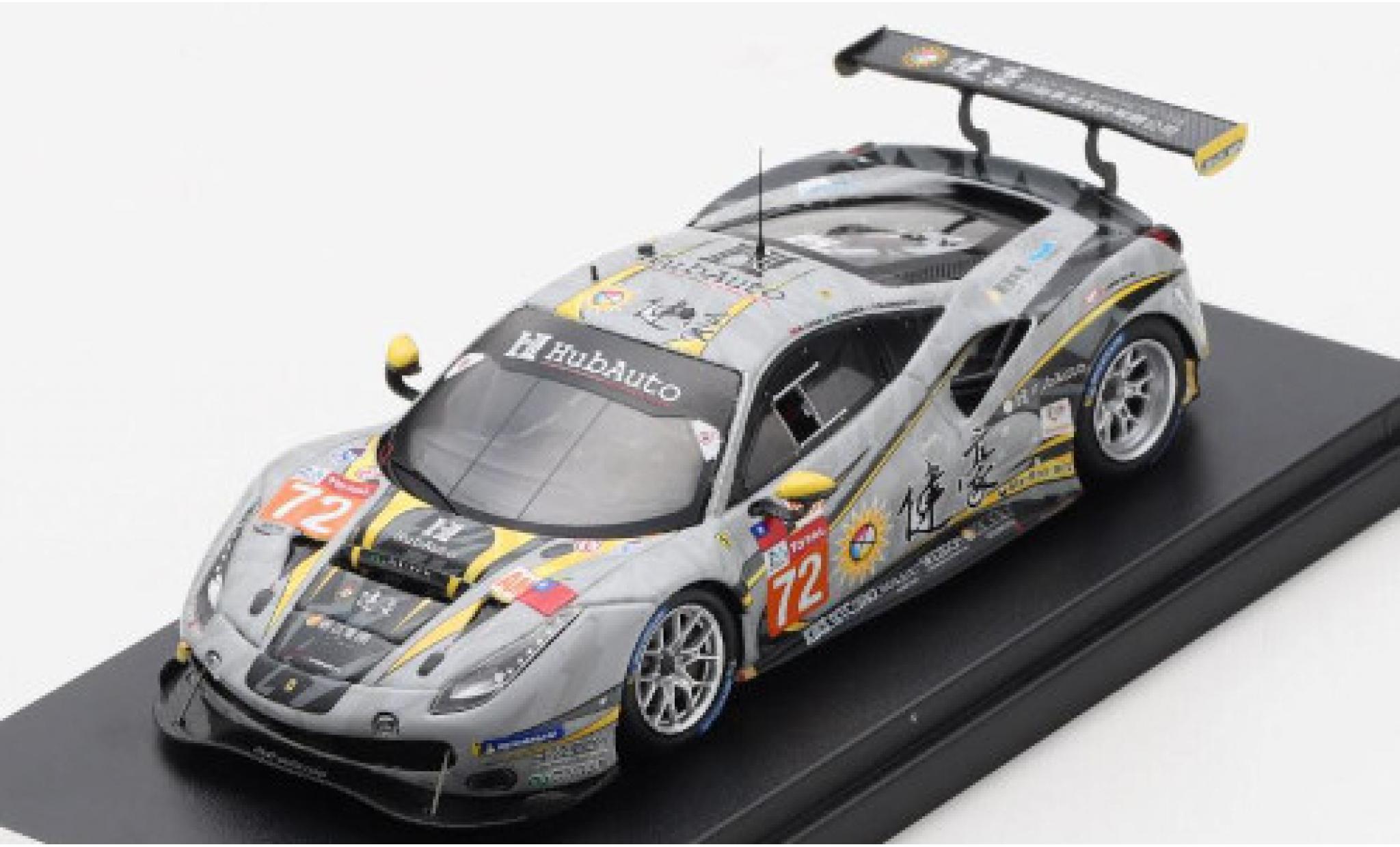 Ferrari 488 1/43 Look Smart GTE EVO No.72 Hub Auto Racing 24h Le Mans 2020 T.Blomqvist/M.Chen/M.Gomes modellino in miniatura