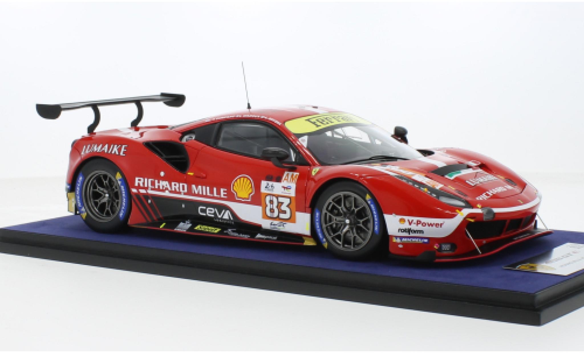 Ferrari 488 1/18 Look Smart GTE EVO No.83 Richard Mille AF Corse 24h Le Mans 2023 1:18 modellino in miniatura
