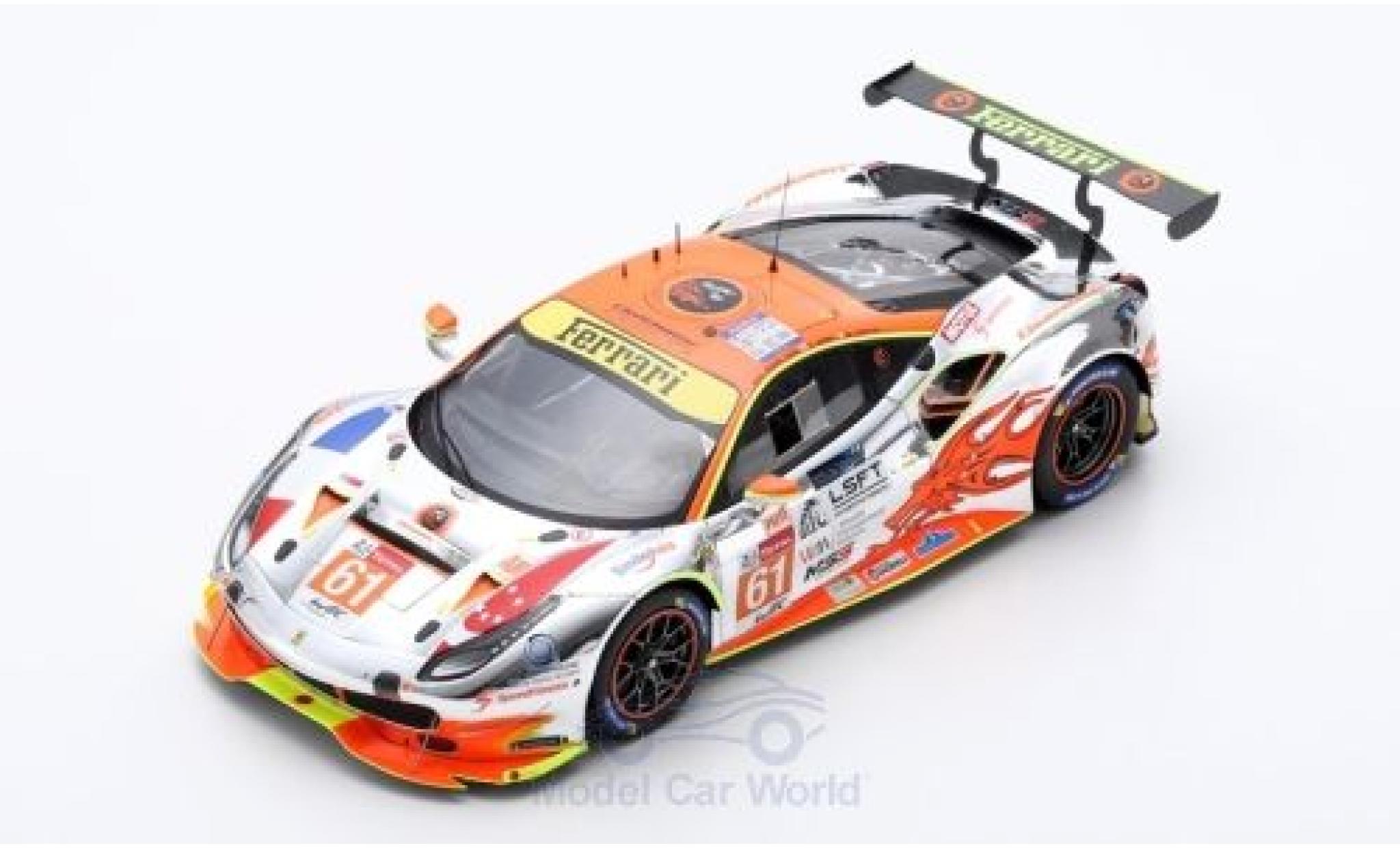 Ferrari 488 1/18 Look Smart GTE No.61 Clearwater Racing 24h Le Mans 2018 M.Griffin/W.S.Mok/K.Sawa modellino in miniatura