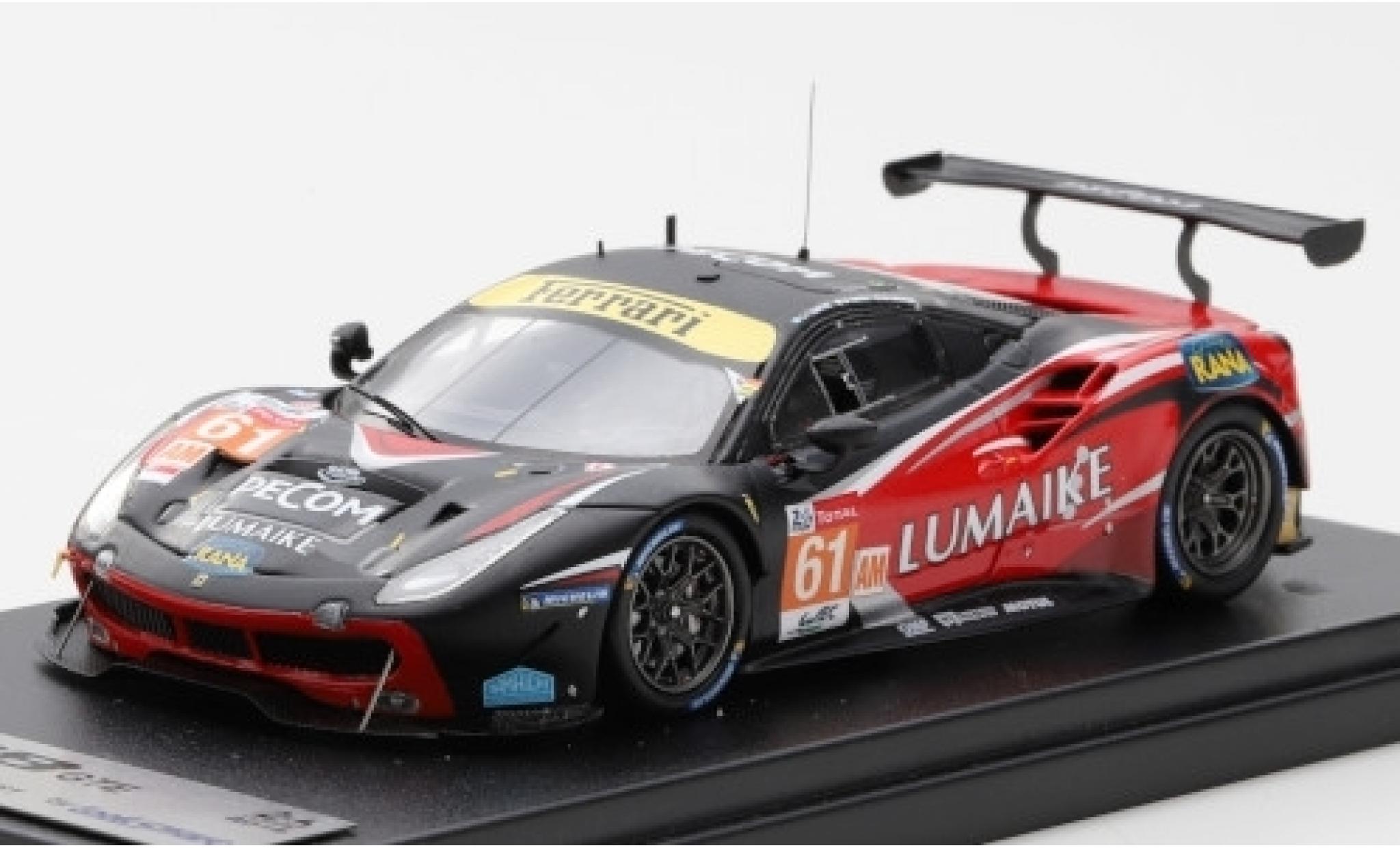 Ferrari 488 1/43 Look Smart GTE No.61 Clearwater Racing Lumaike 24h Le Mans 2019 M.Griffin/M.Cressoni/L.Perez-Companc modellino in miniatura