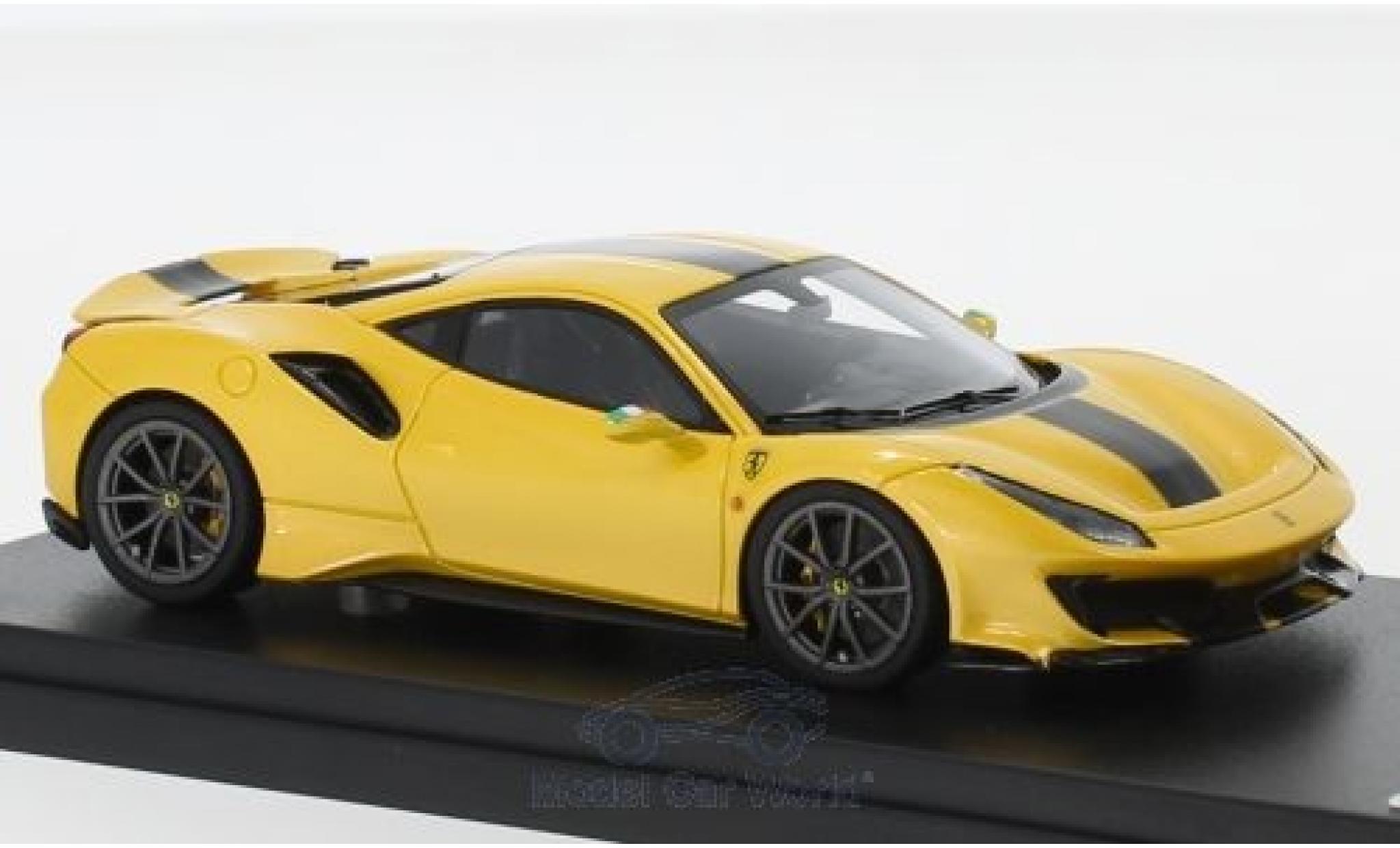 Ferrari 488 1/43 Look Smart Pista metallico giallo/nero 2018 modellino in miniatura