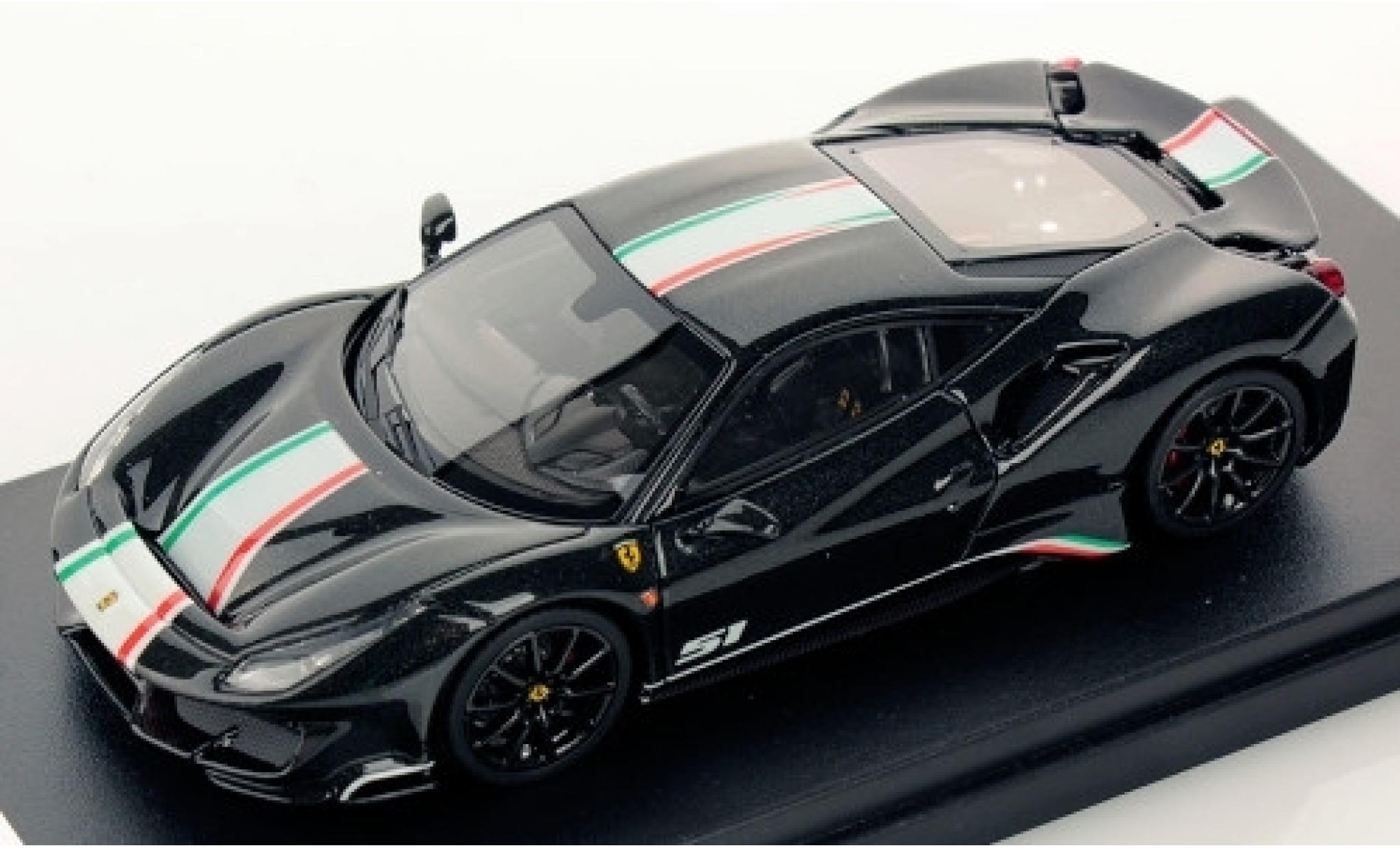 Ferrari 488 1/43 Look Smart Pista Piloti nero/Dekor modellino in miniatura