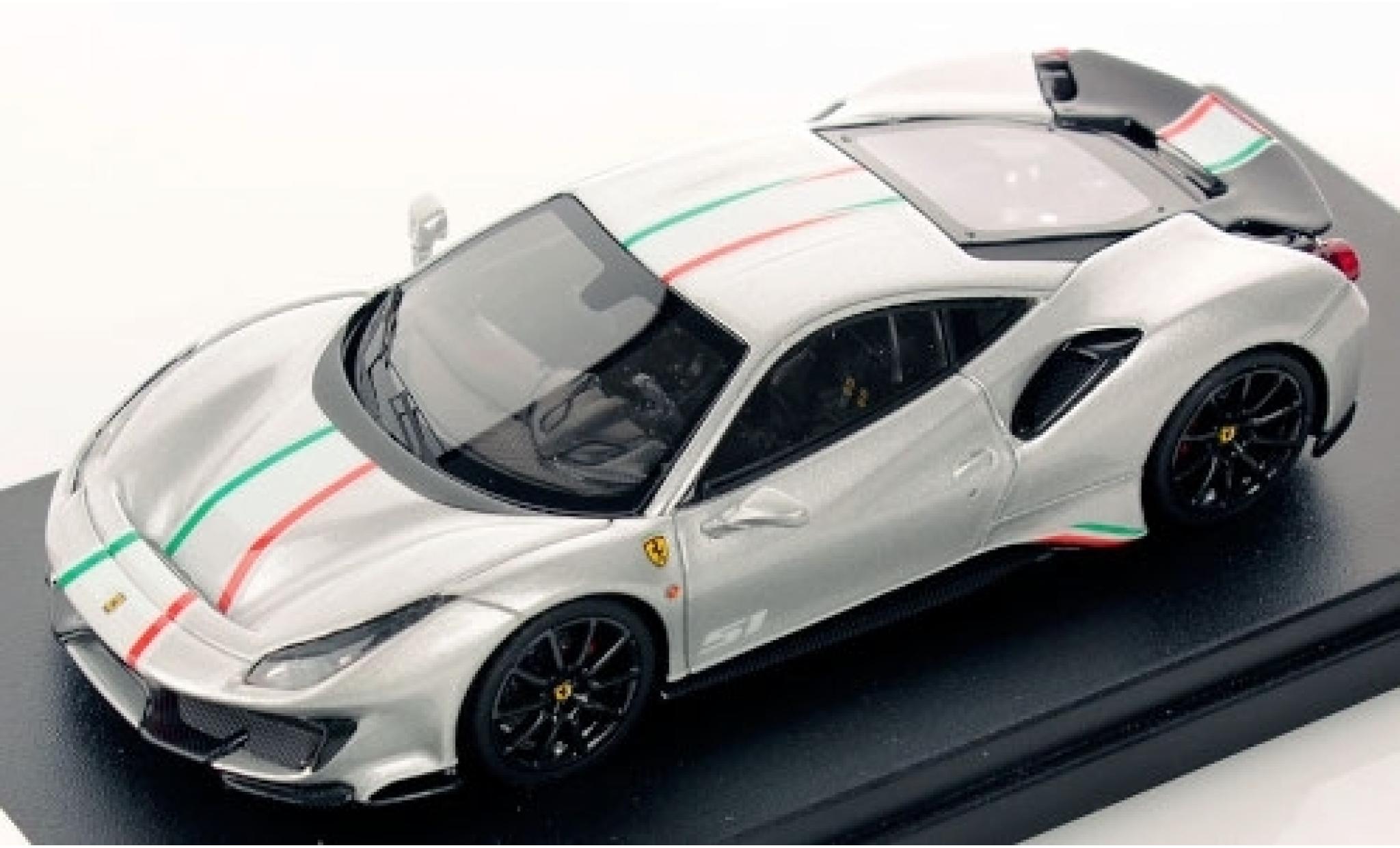 Ferrari 488 1/43 Look Smart Pista Piloti grigio/Dekor modellino in miniatura