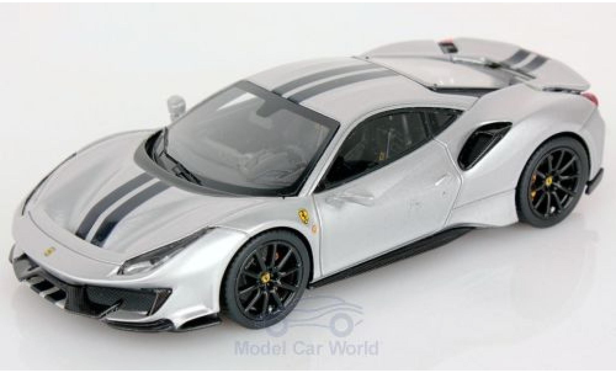 Ferrari 488 1/43 Look Smart Pista grigio/nero 2018 modellino in miniatura
