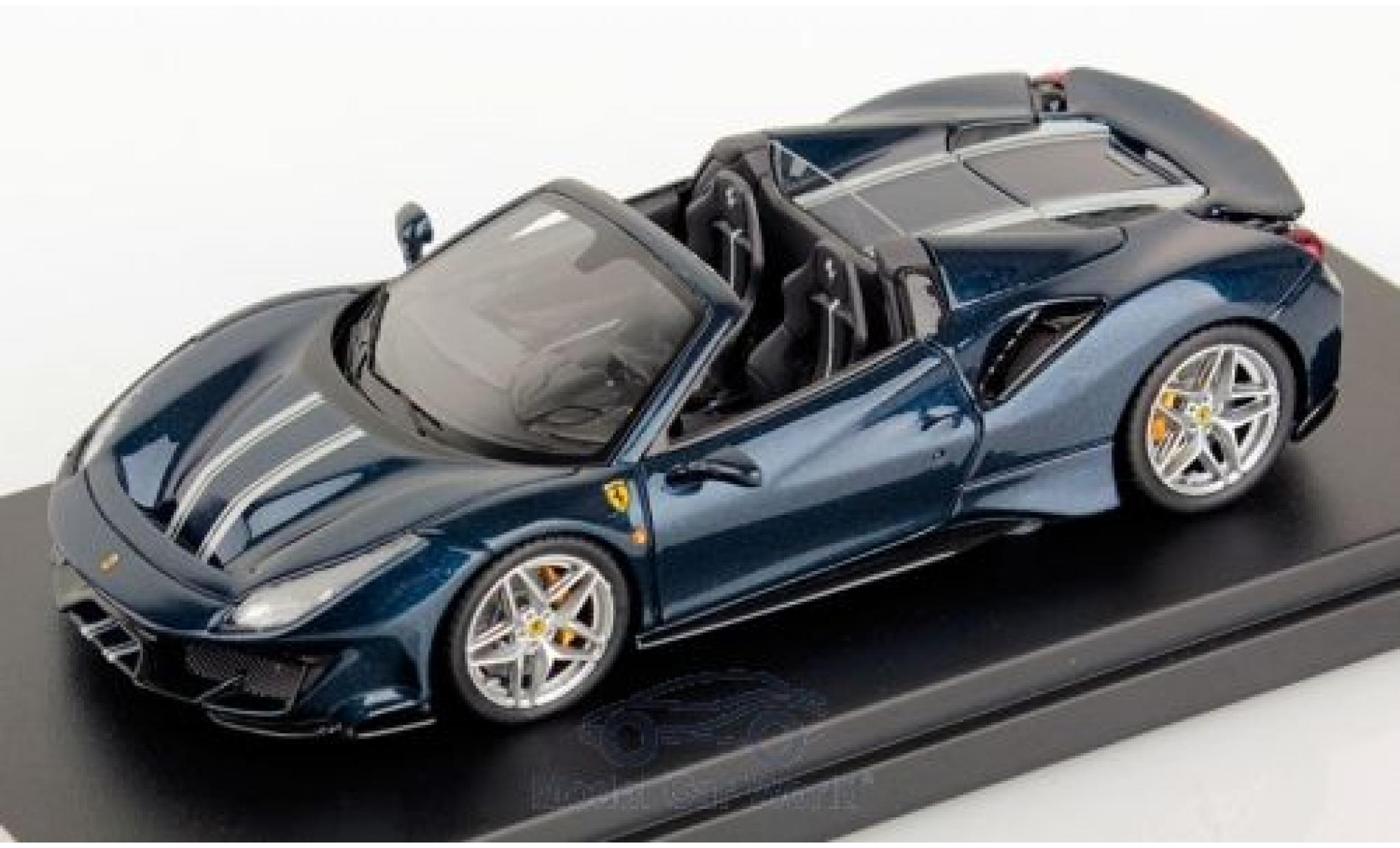 Ferrari 488 1/43 Look Smart Pista Spider metallico blu/Dekor 2018 modellino in miniatura