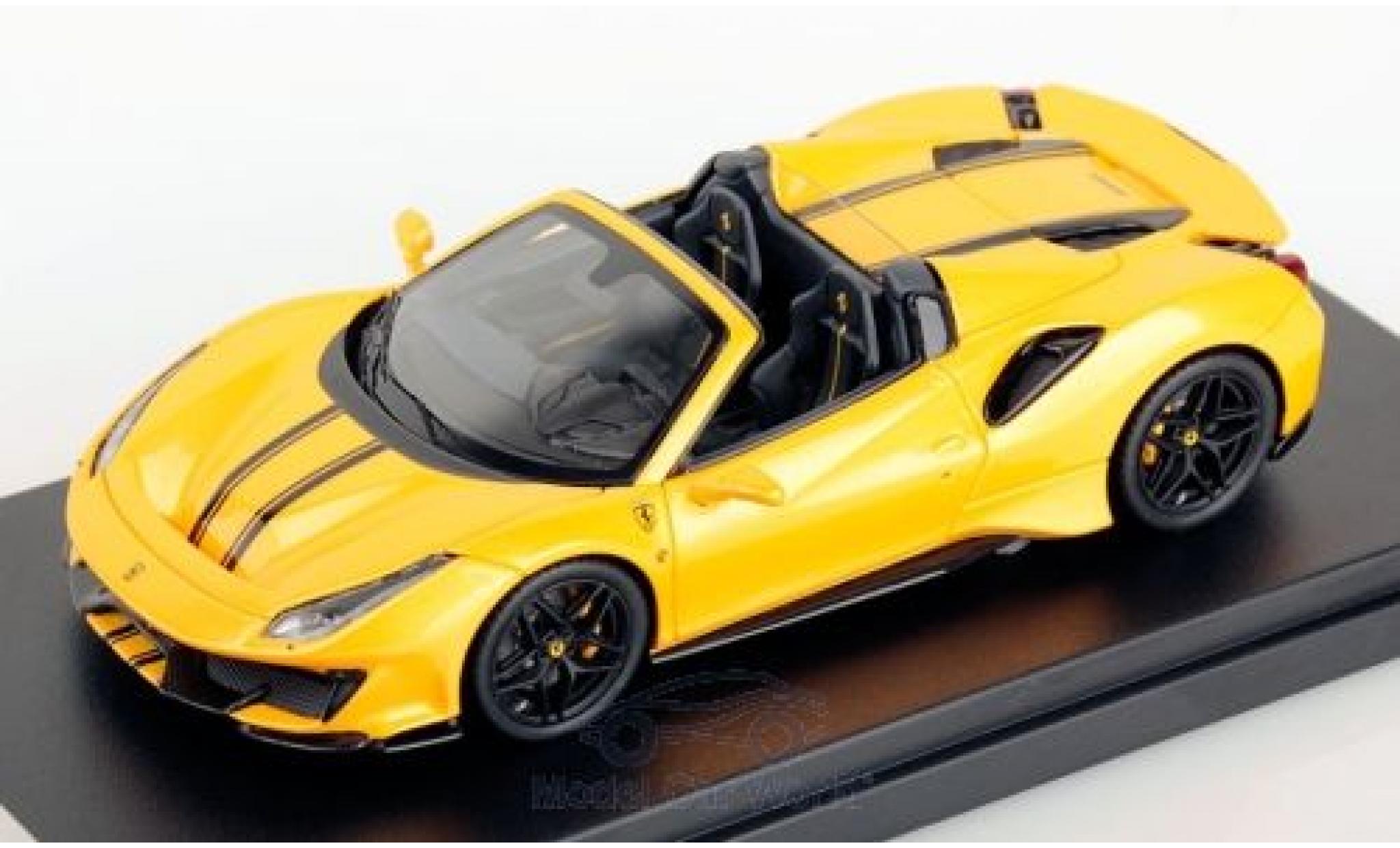 Ferrari 488 1/43 Look Smart Pista Spider metallico giallo/nero 2018 modellino in miniatura