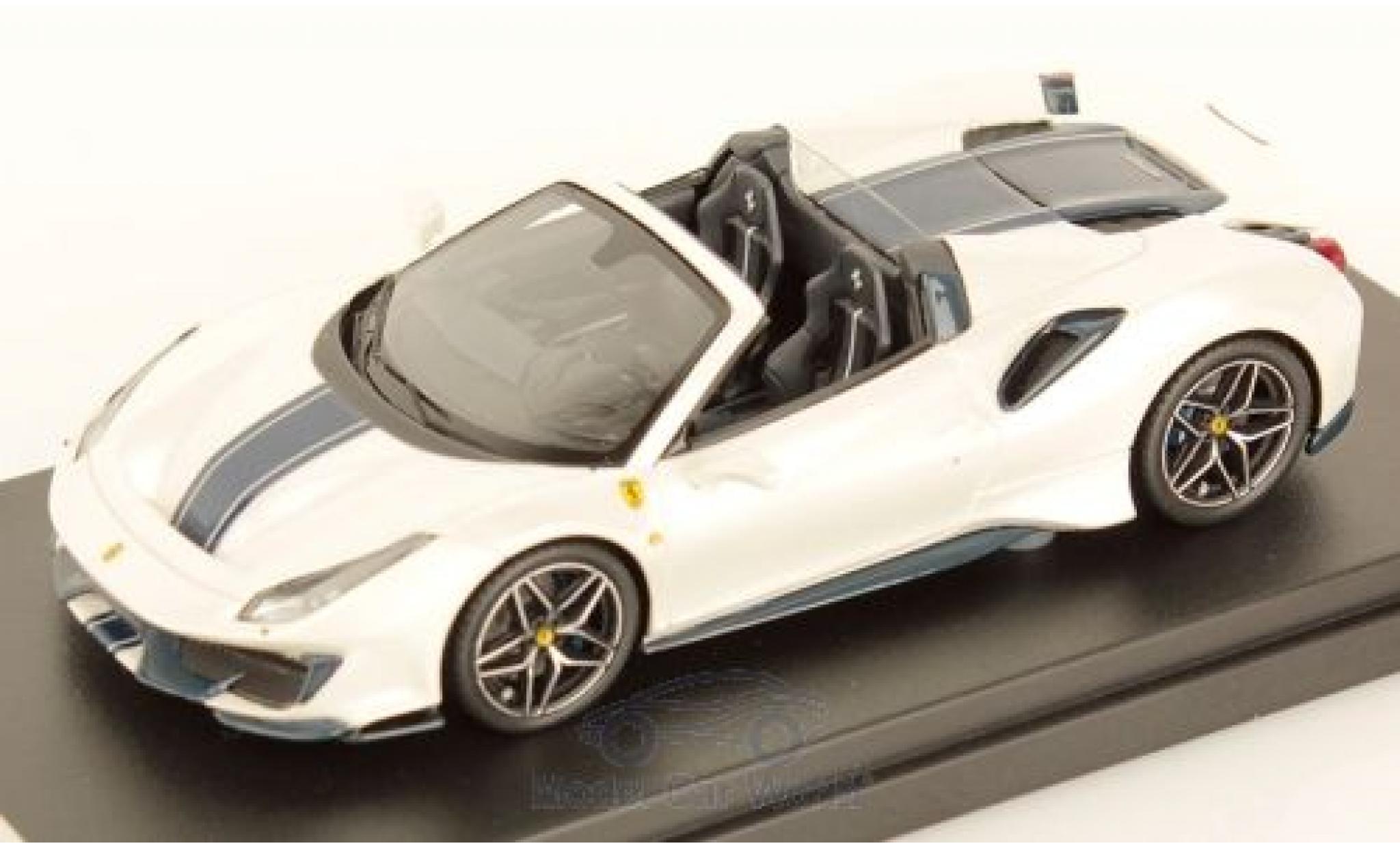 Ferrari 488 1/43 Look Smart Pista Spider metallico bianco/nero 2018 modellino in miniatura