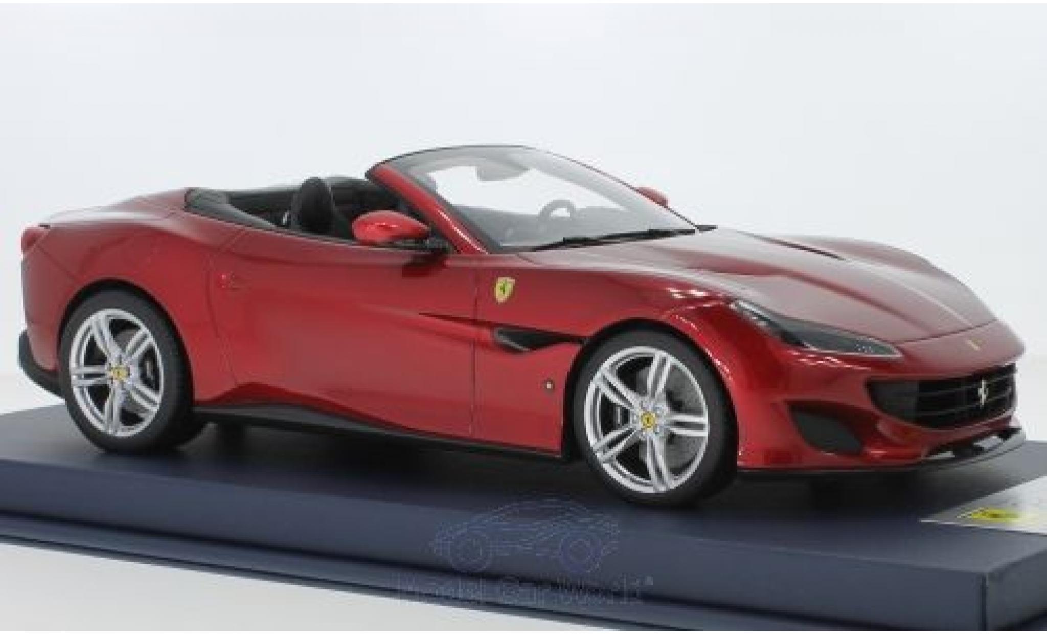 Ferrari Portofino 1/18 Look Smart metallico rosso 2018 modellino in miniatura